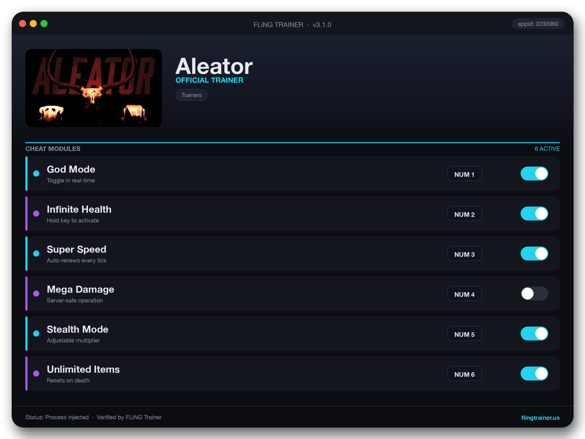 Aleator Trainer interface