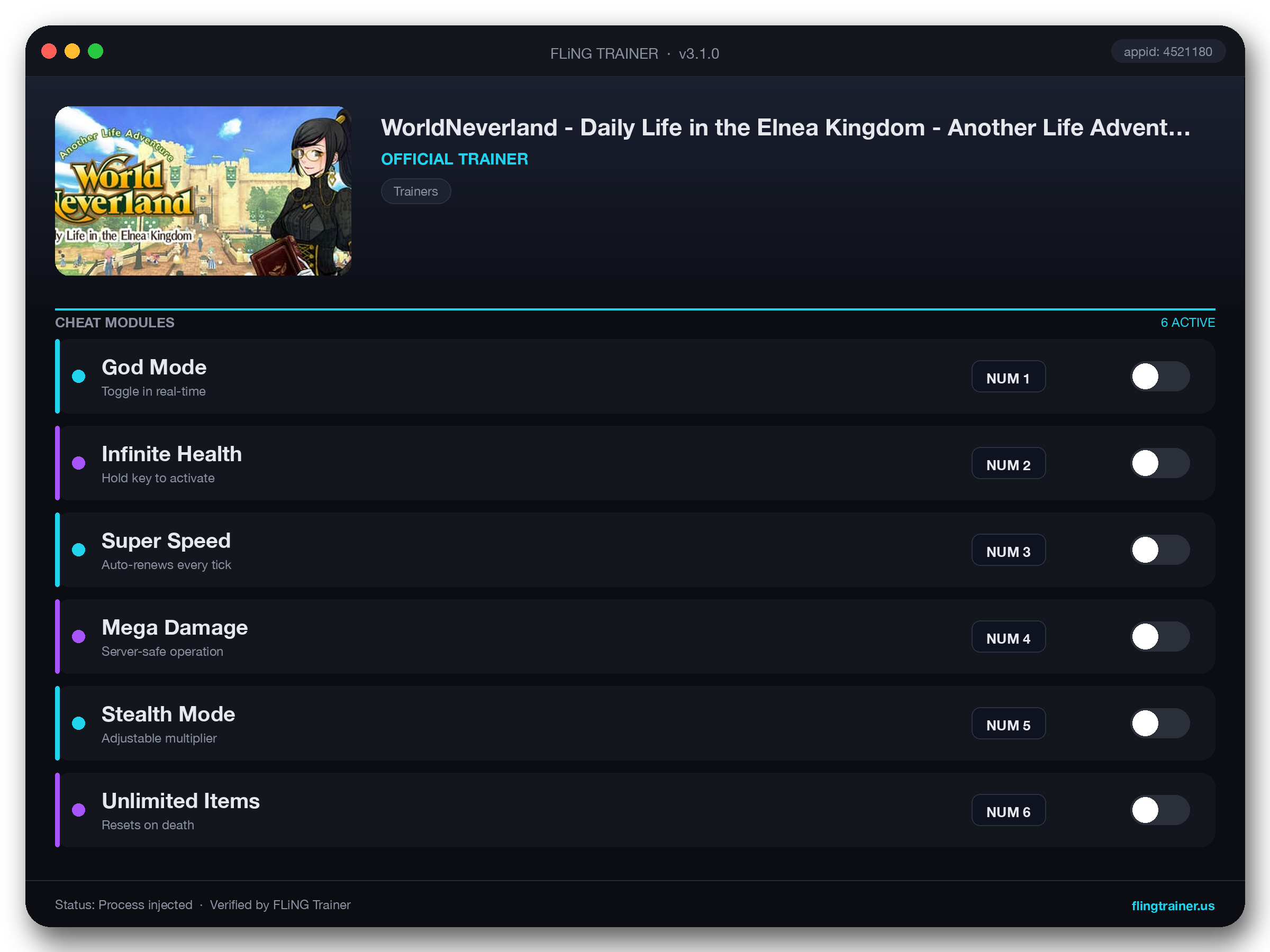 WorldNeverland - Daily Life in the Elnea Kingdom - Another Life Adventure Trainer interface