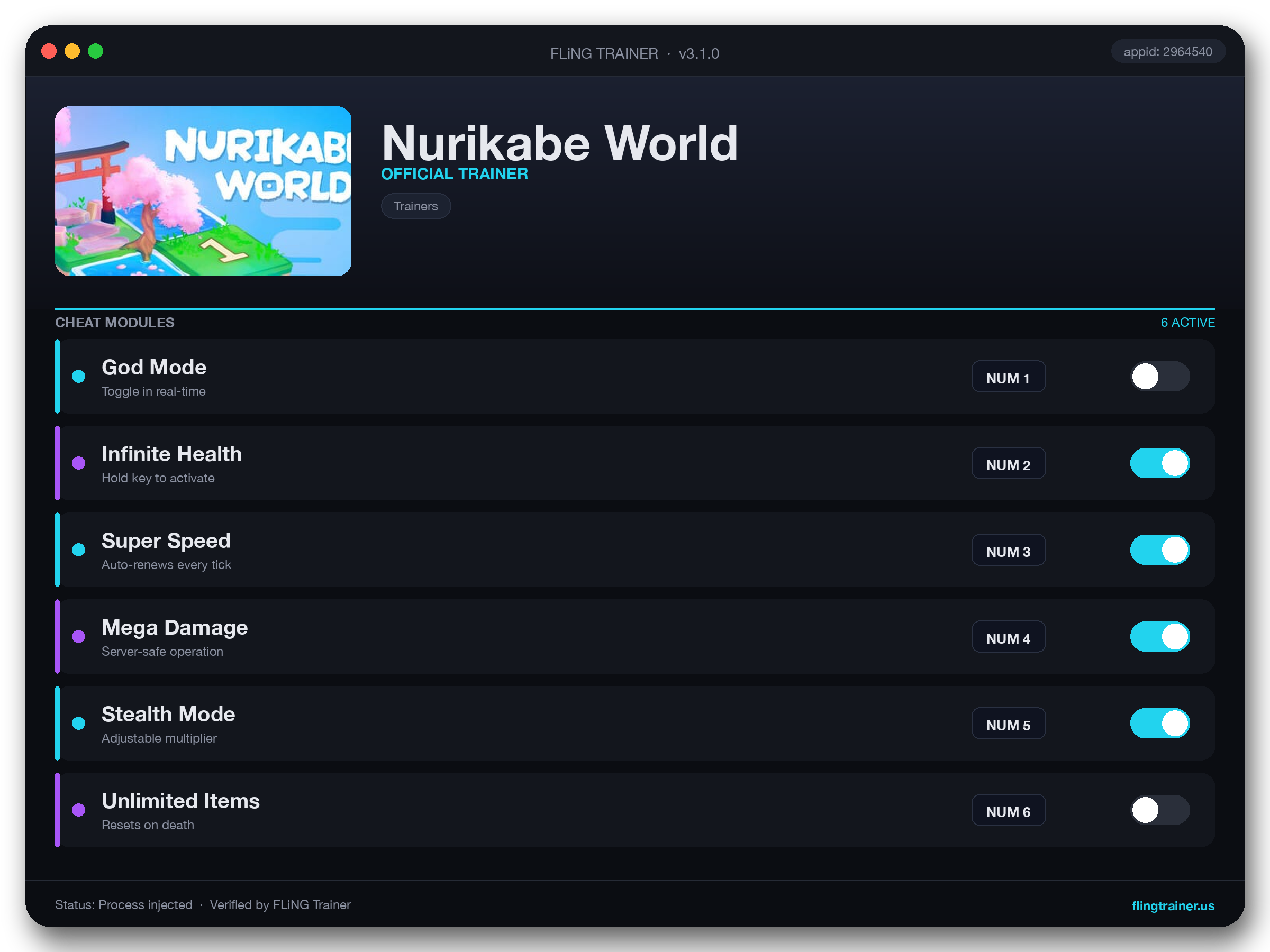 Nurikabe World Trainer interface