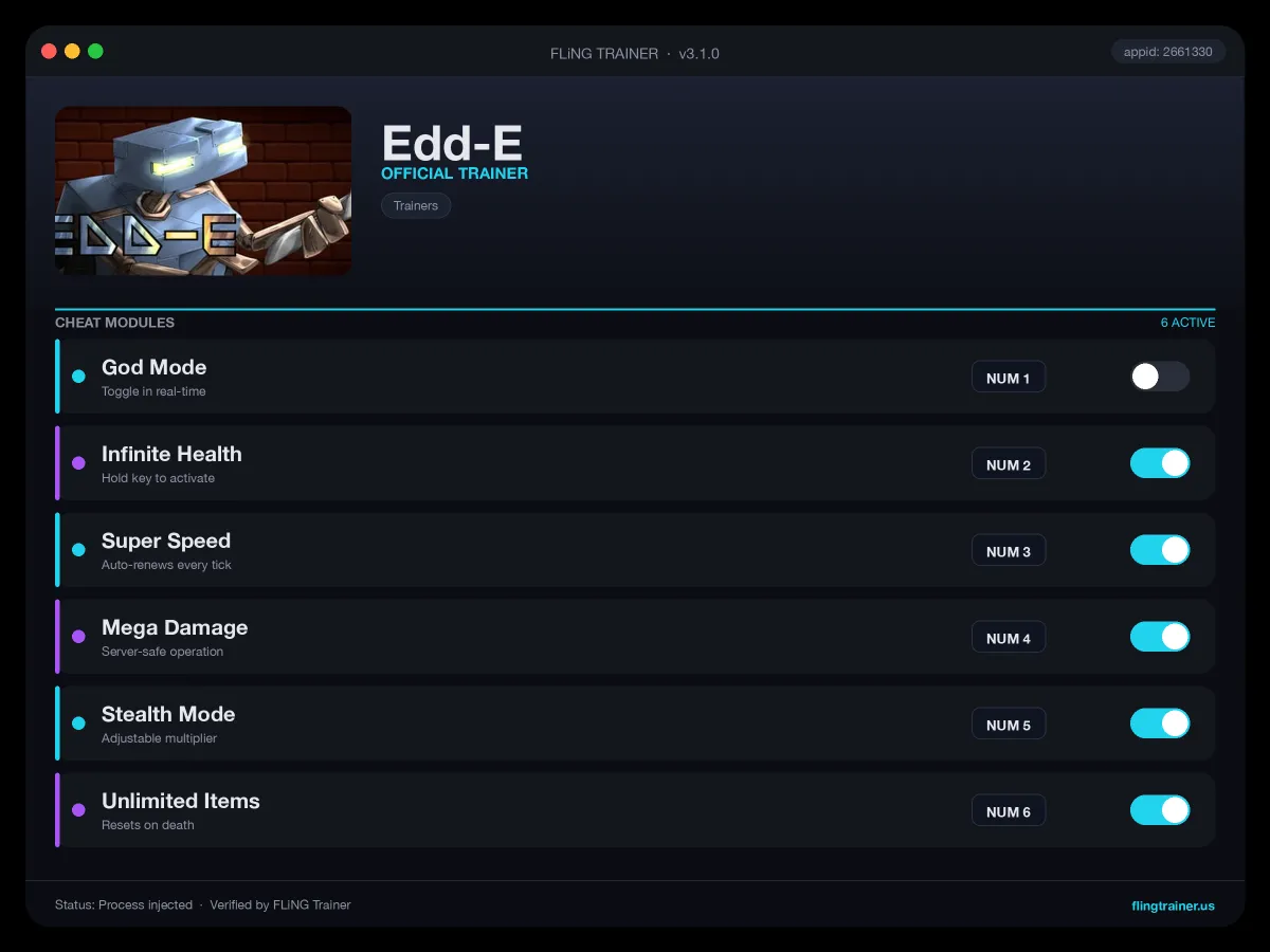 Edd-E Trainer interface