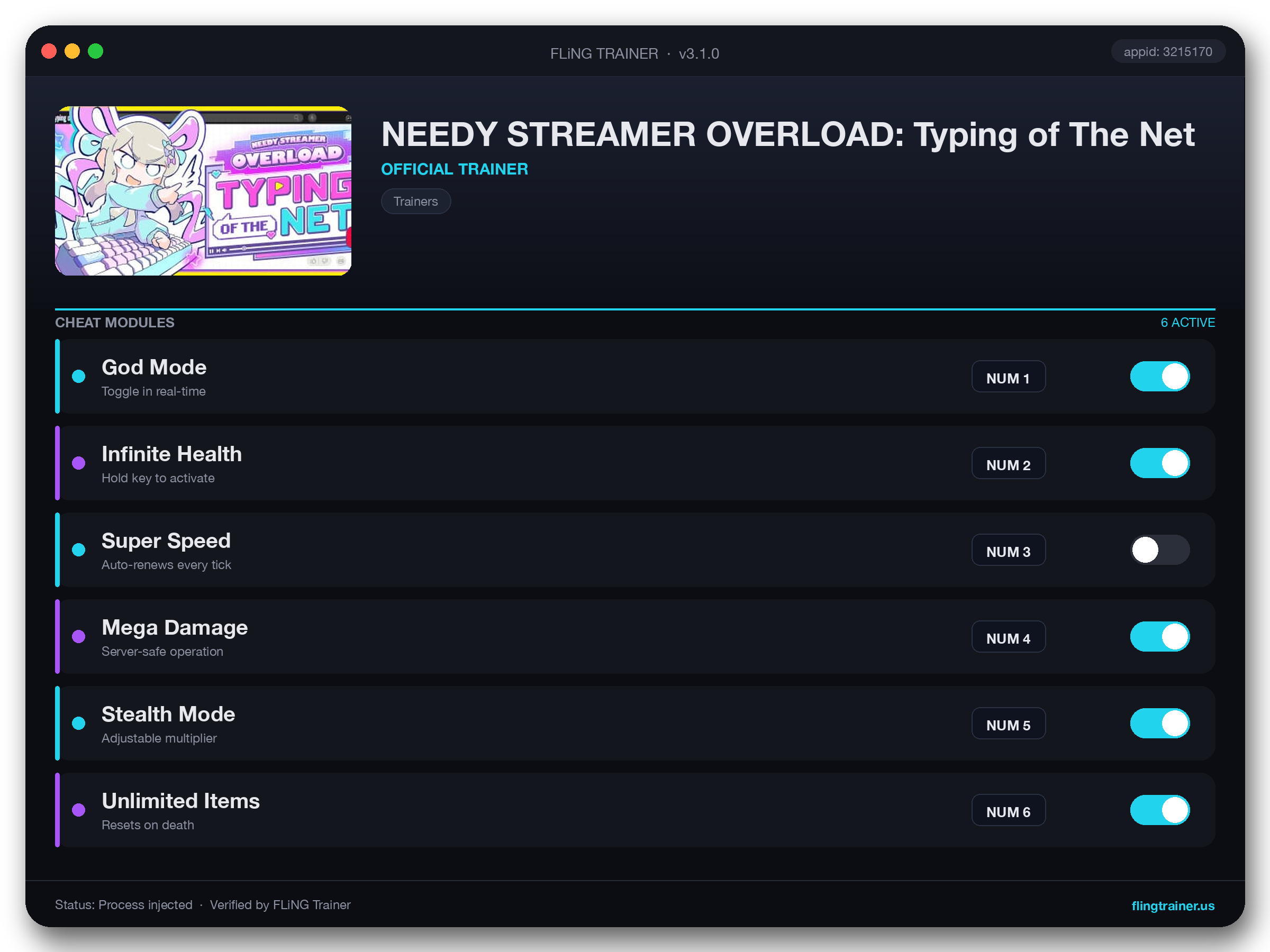 NEEDY STREAMER OVERLOAD: Typing of The Net Trainer interface