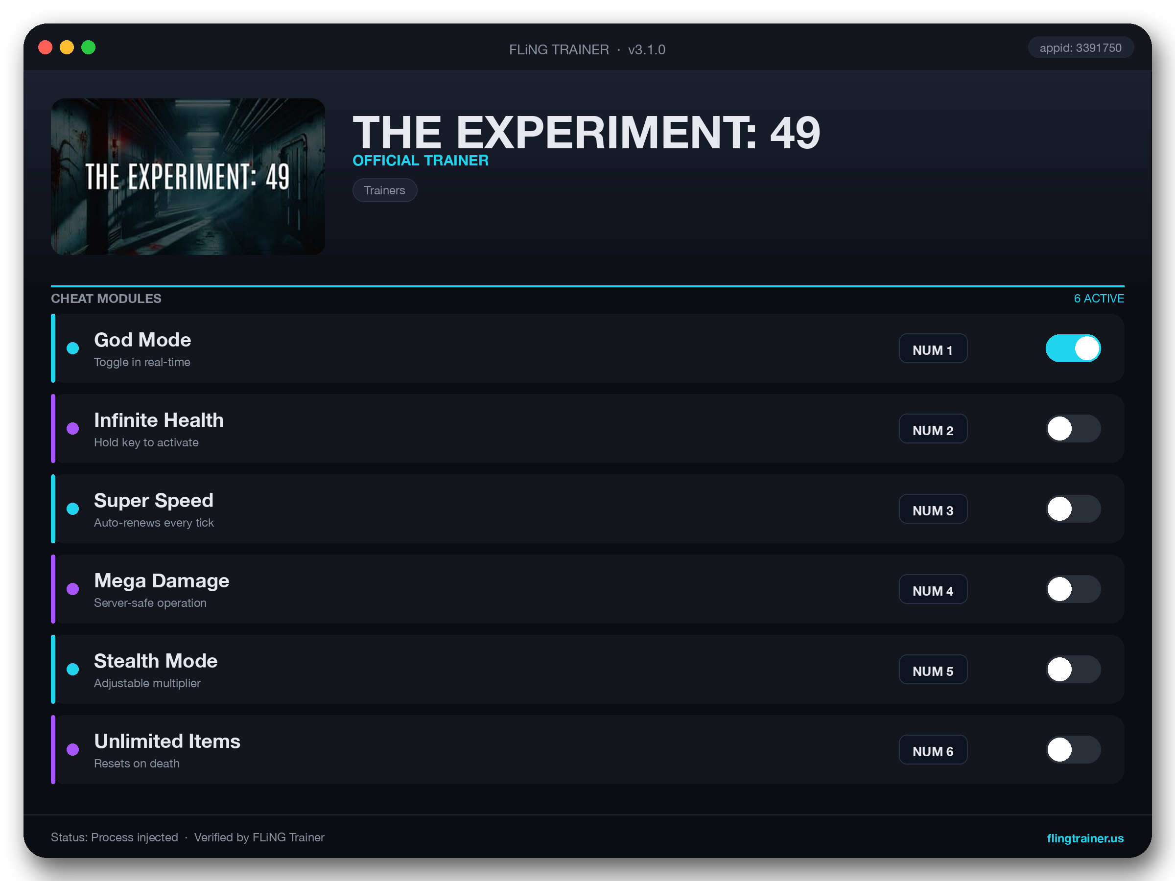 THE EXPERIMENT: 49 Trainer interface