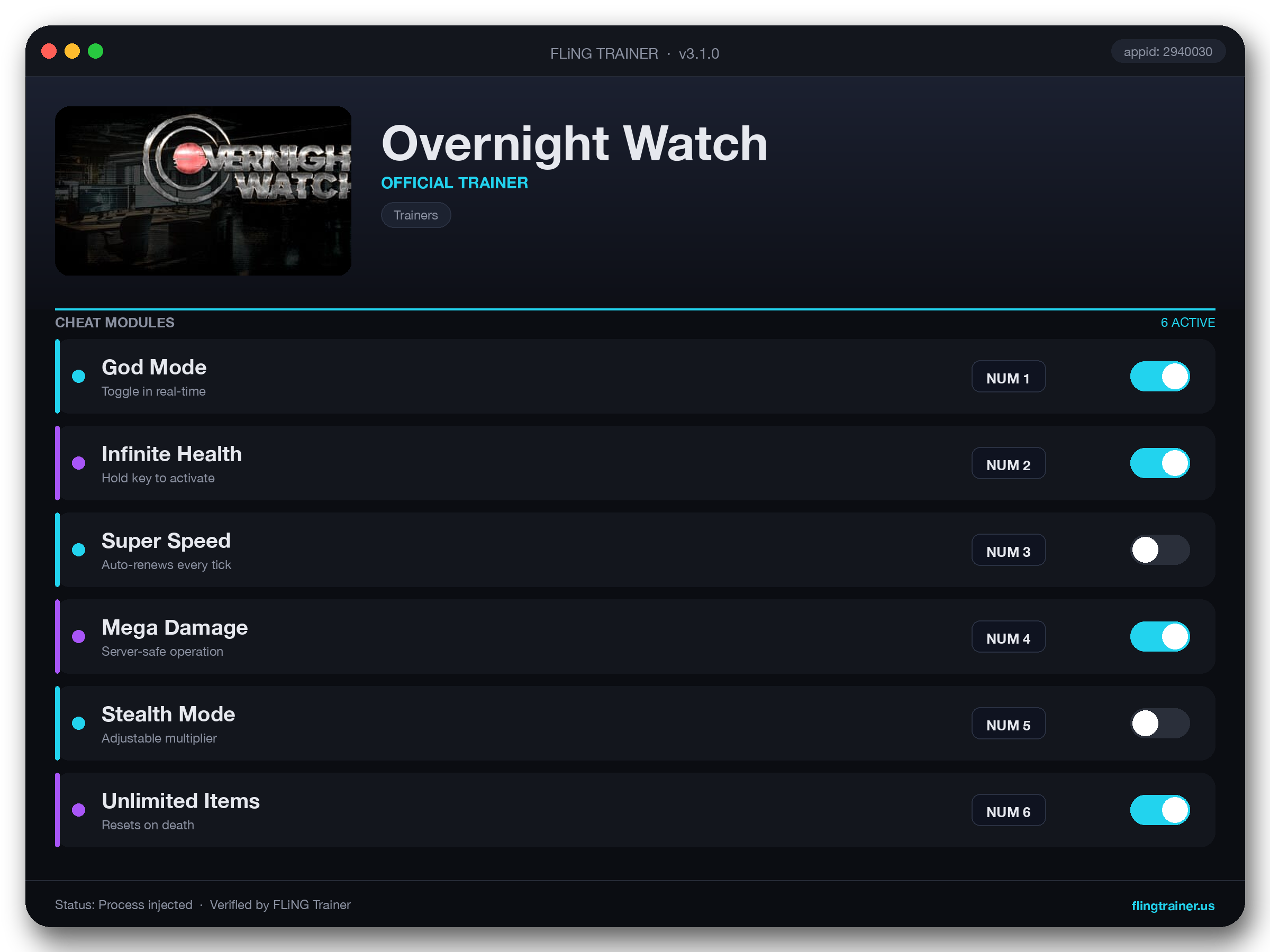 Overnight Watch Trainer interface