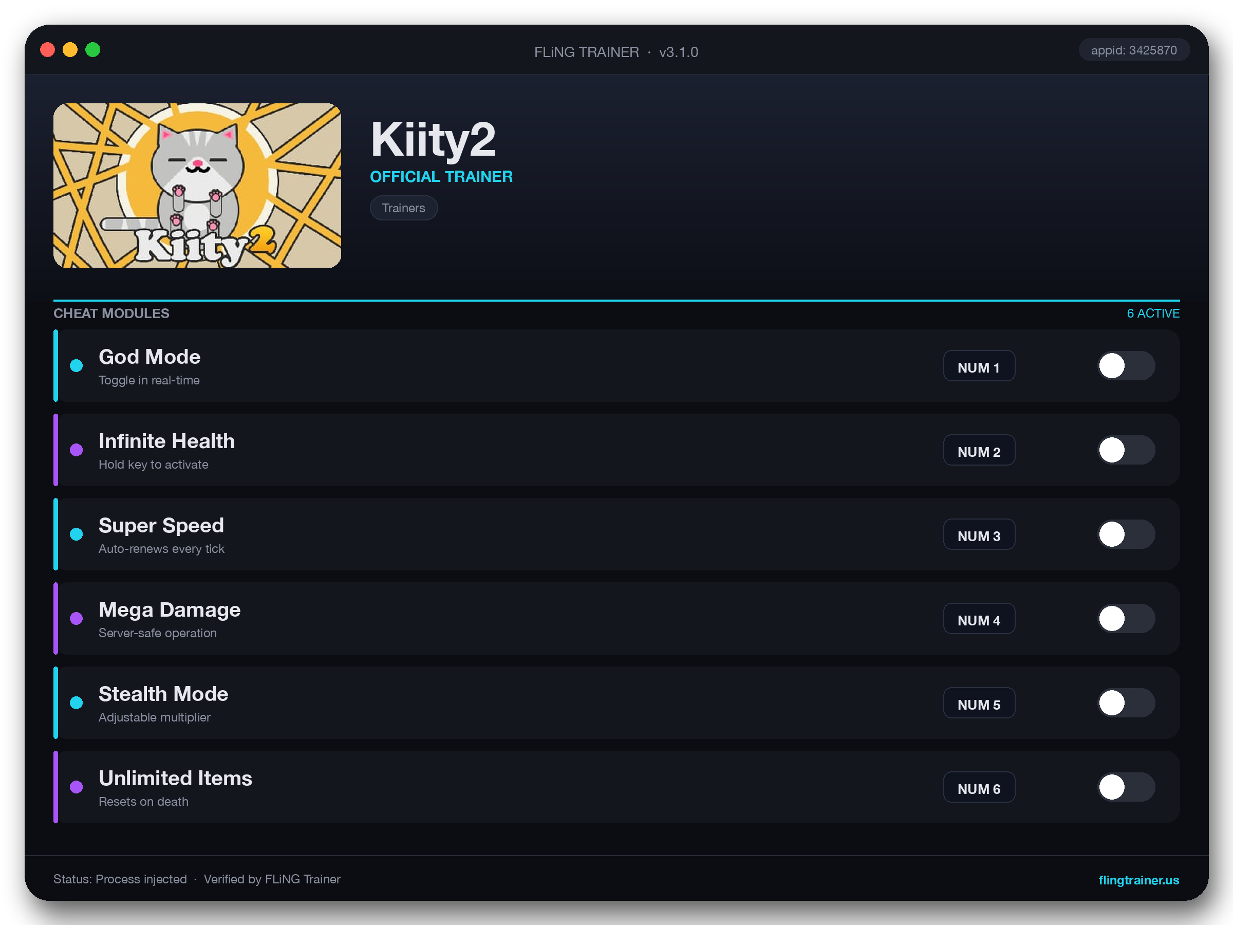 Kiity2 Trainer interface