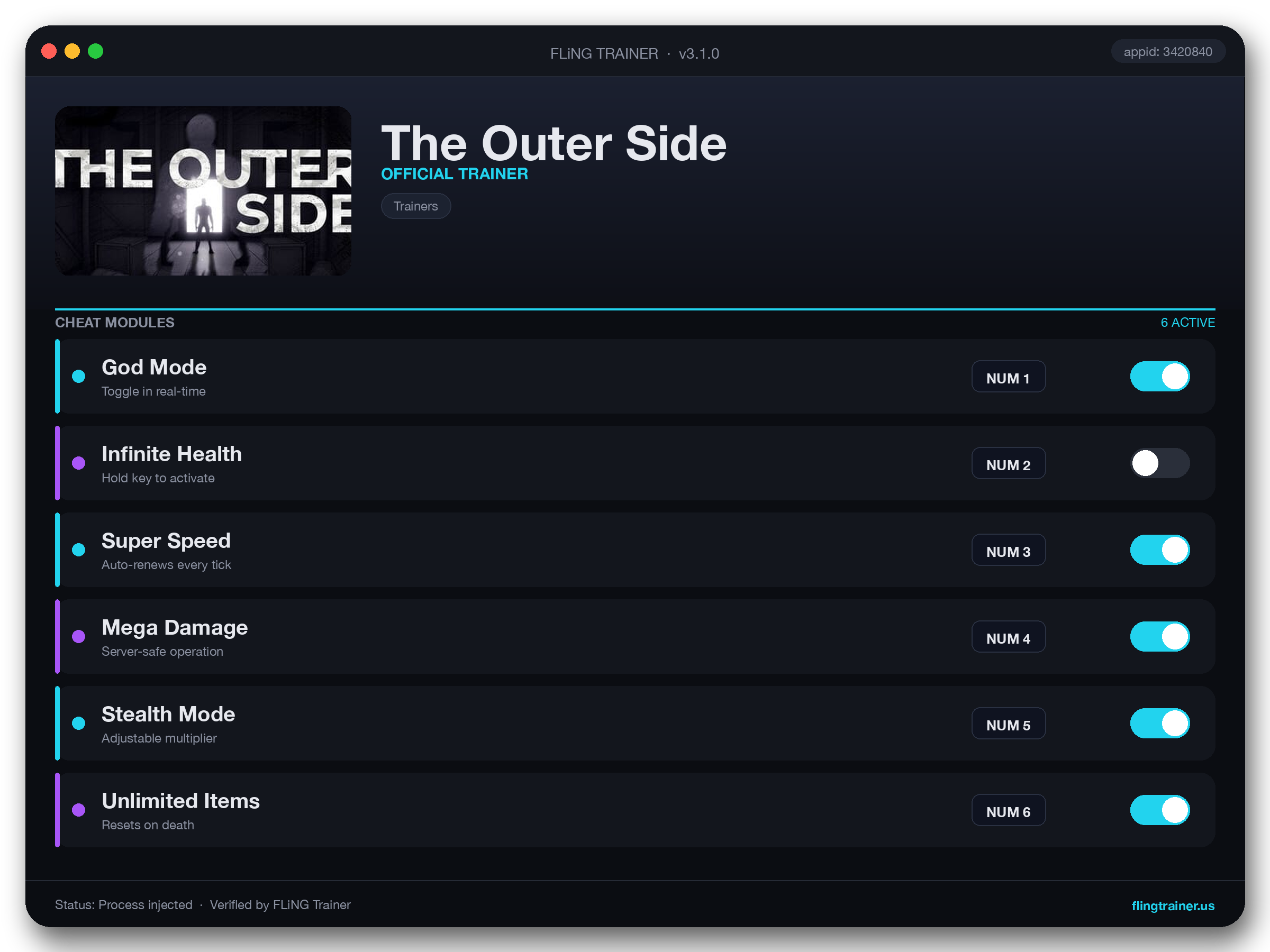 The Outer Side Trainer interface