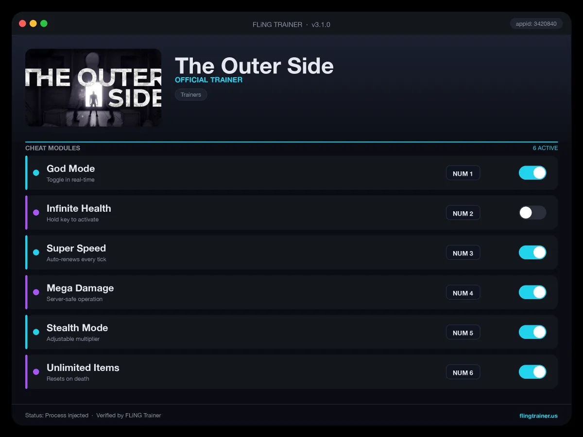 The Outer Side Trainer interface