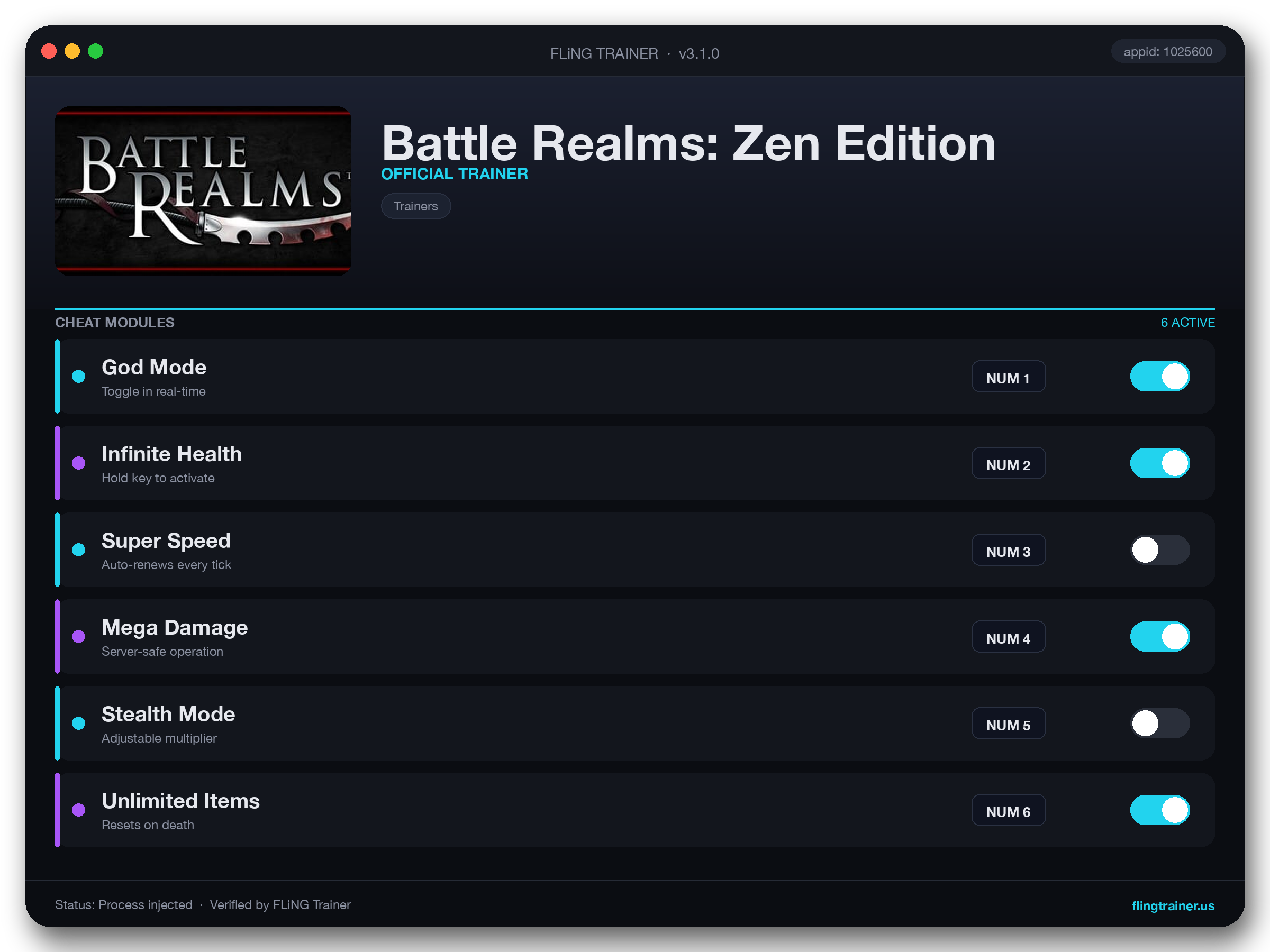 Battle Realms: Zen Edition Trainer interface
