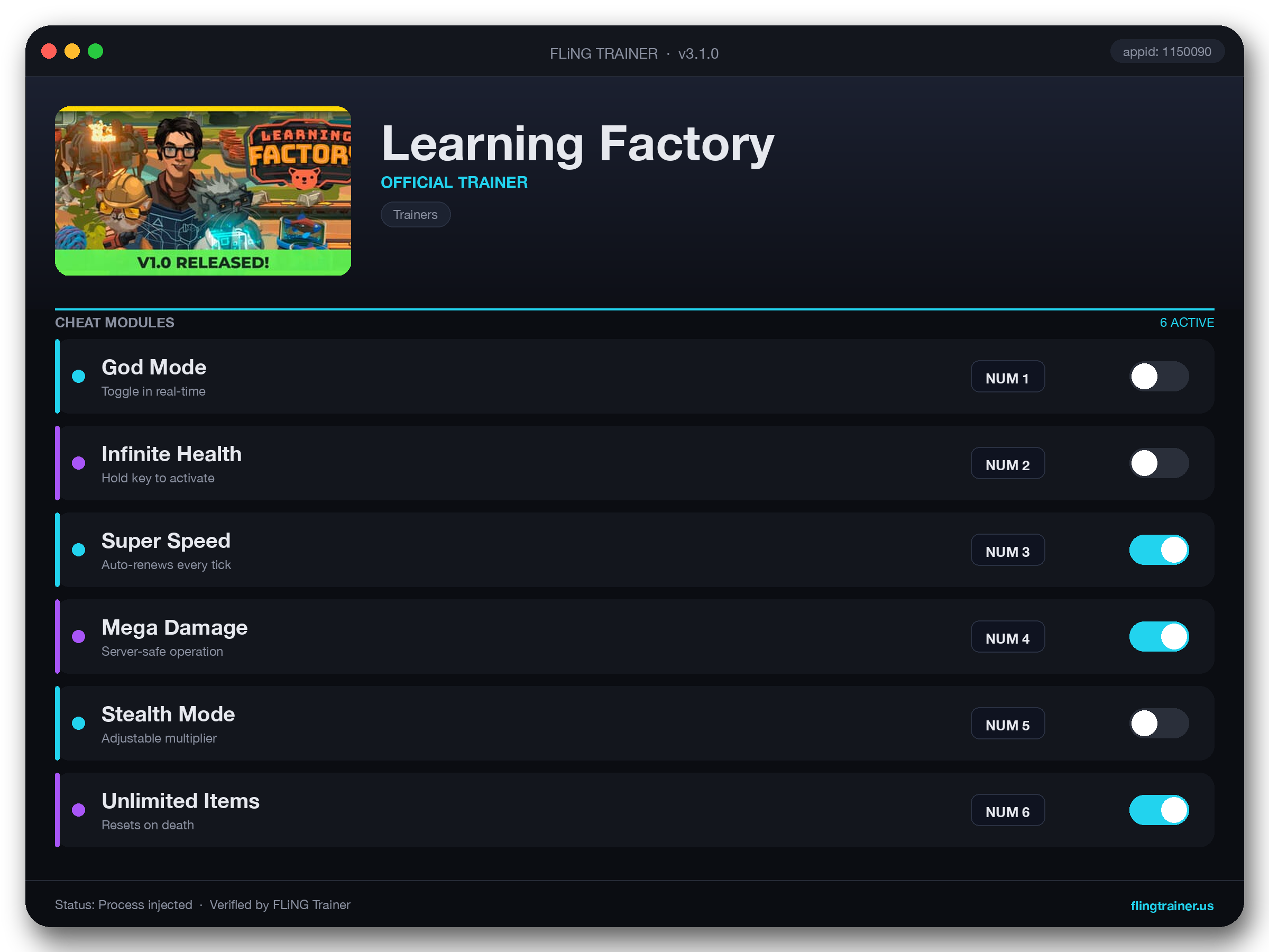 Learning Factory Trainer interface