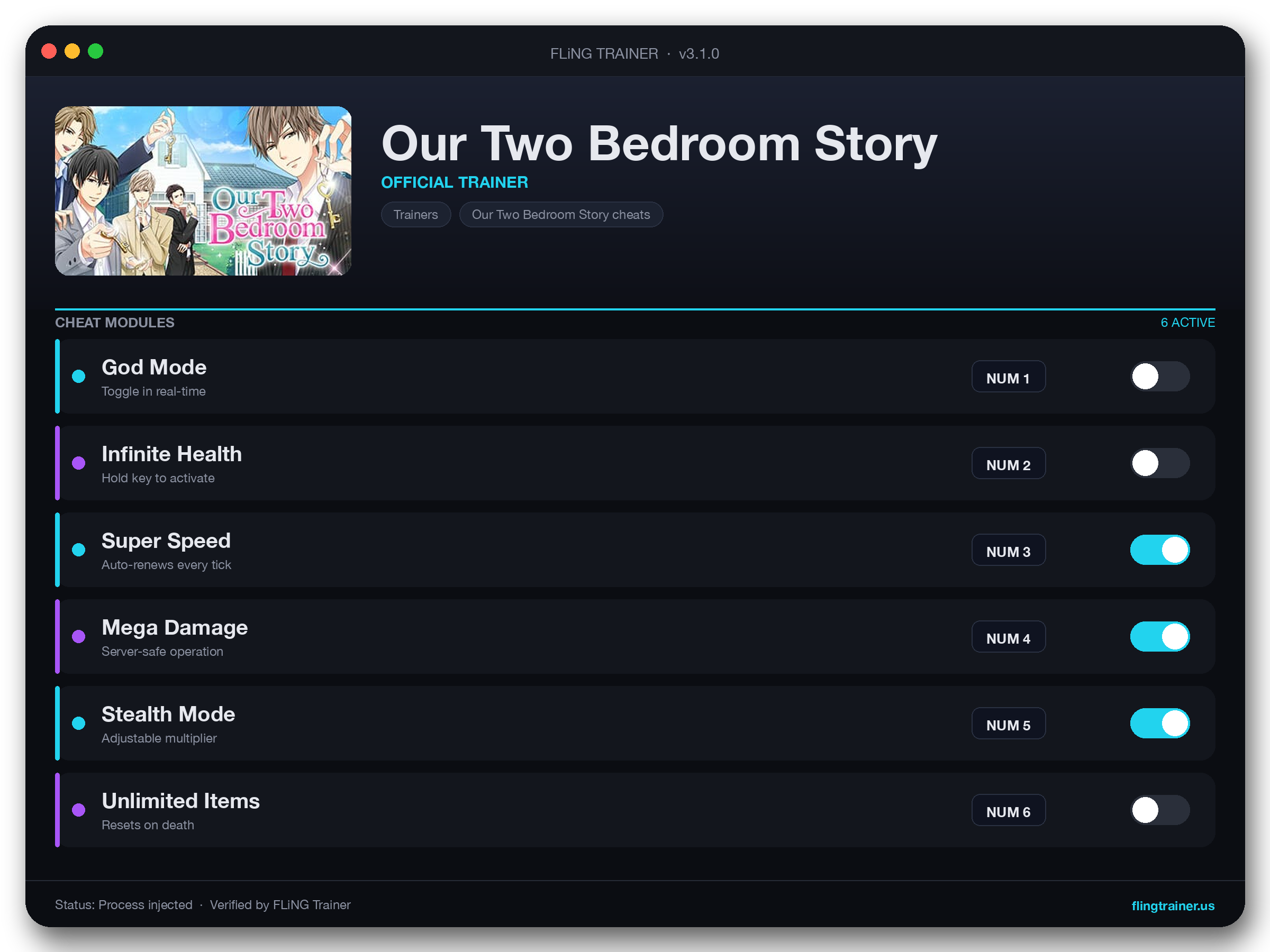 Our Two Bedroom Story Trainer interface