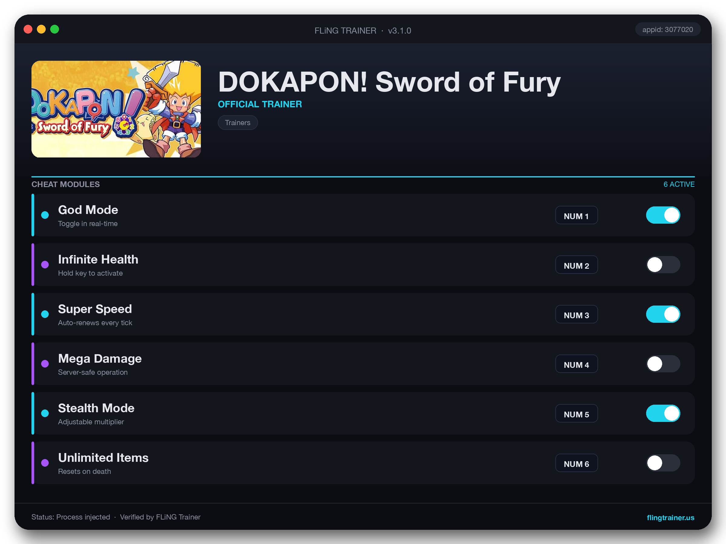 DOKAPON! Sword of Fury Trainer interface