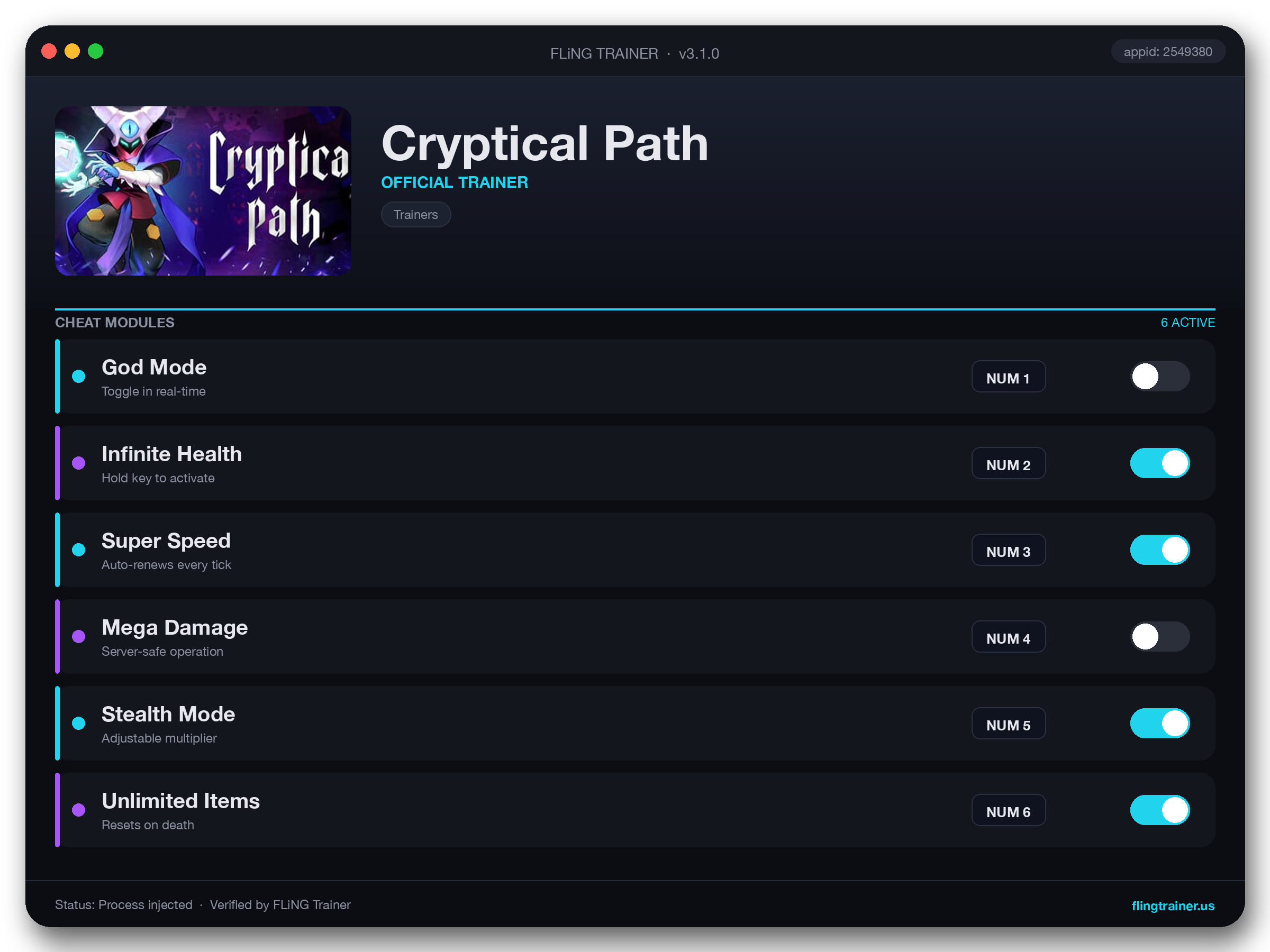 Cryptical Path Trainer interface