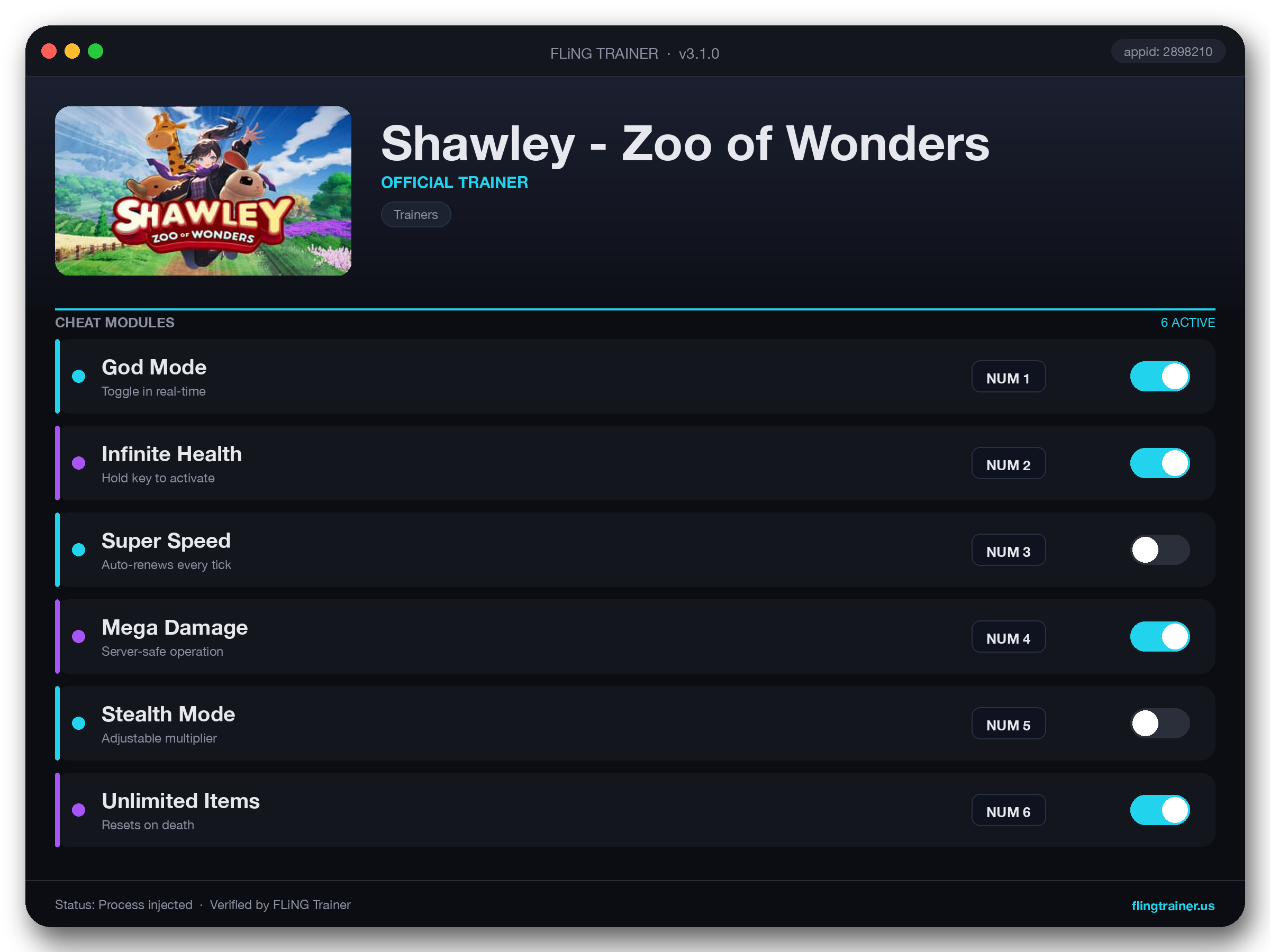 Shawley - Zoo of Wonders Trainer interface