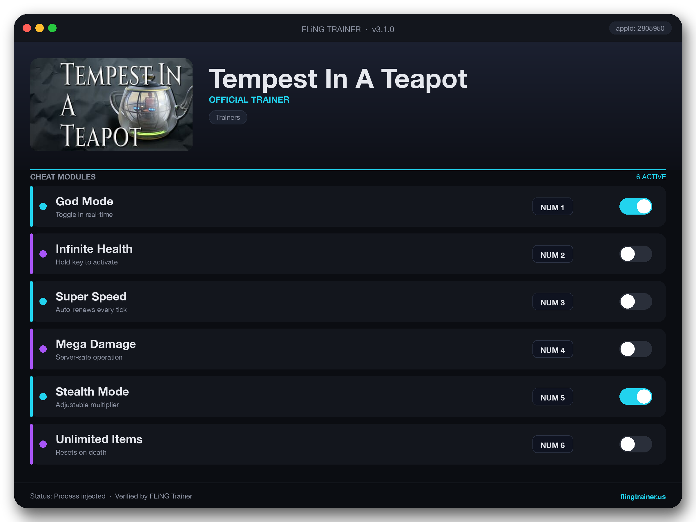Tempest In A Teapot Trainer interface