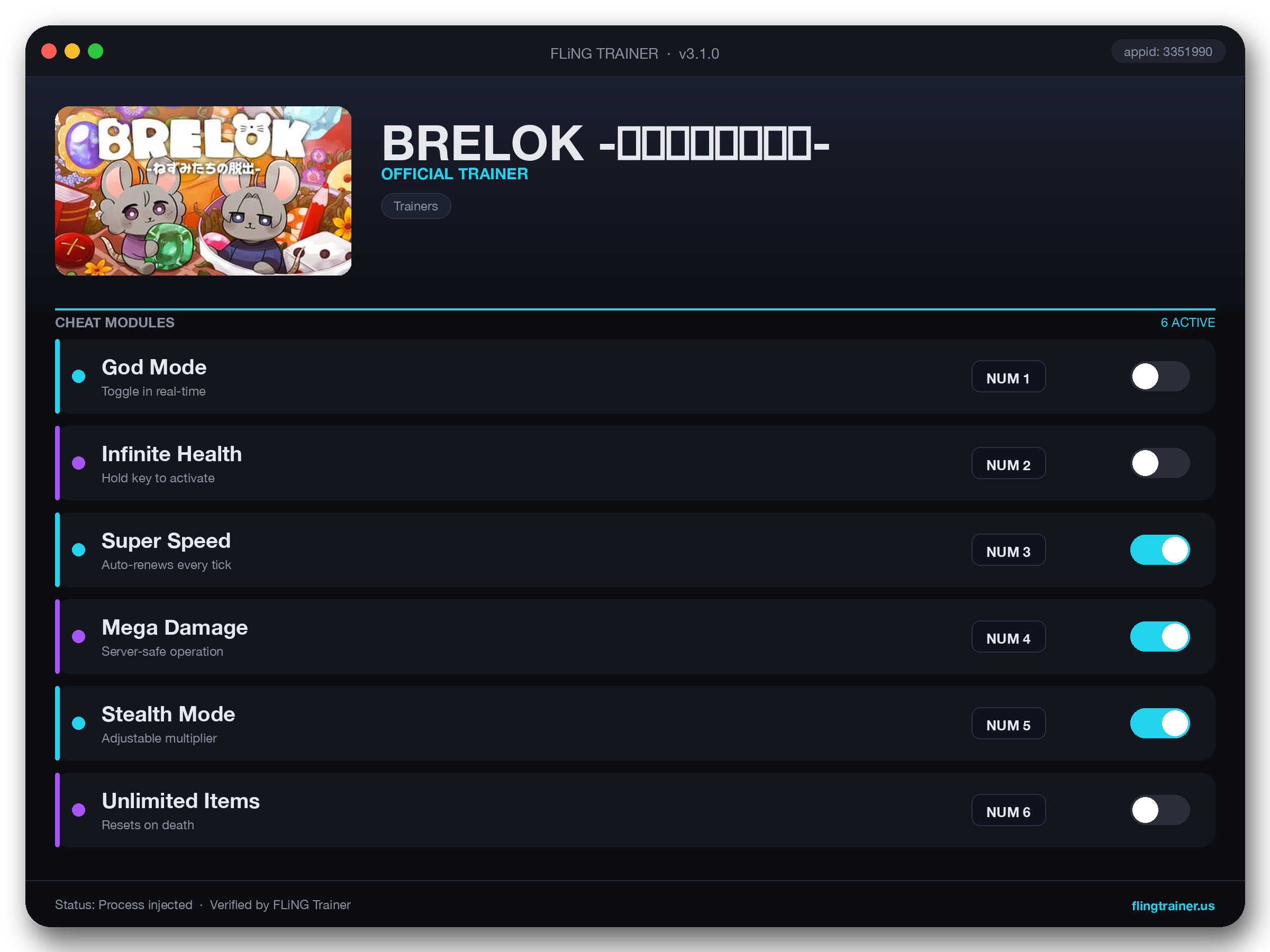 BRELOK -ねずみたちの脱出- Trainer interface