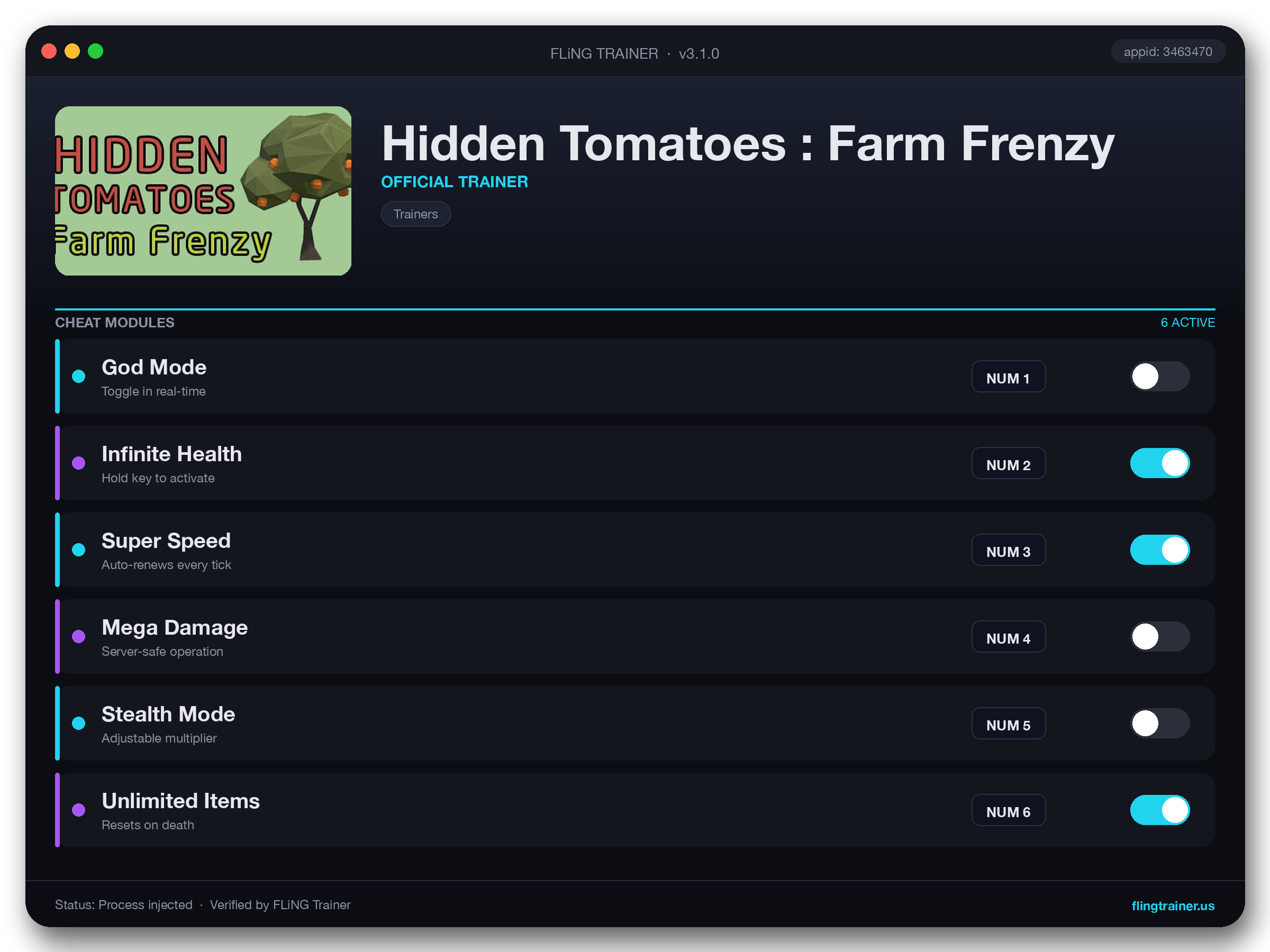 Hidden Tomatoes : Farm Frenzy Trainer interface