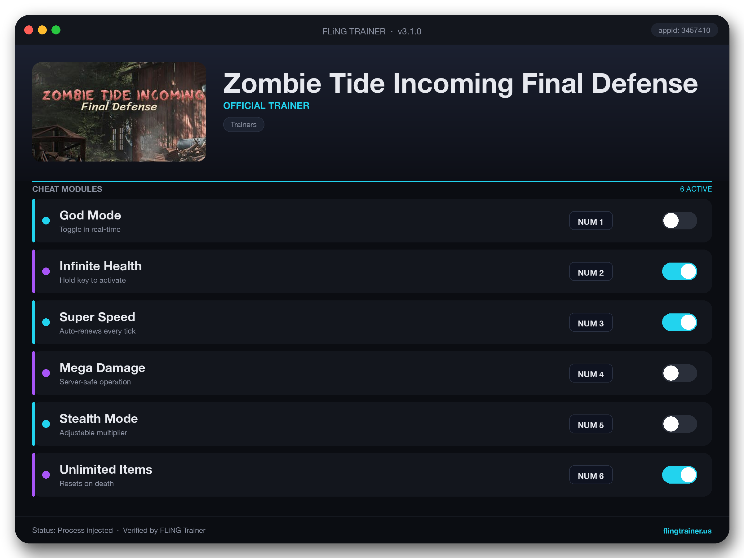 Zombie Tide Incoming Final Defense Trainer interface