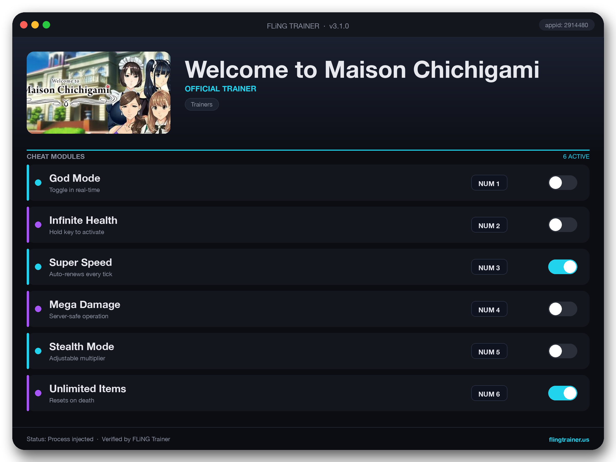Welcome to Maison Chichigami Trainer interface