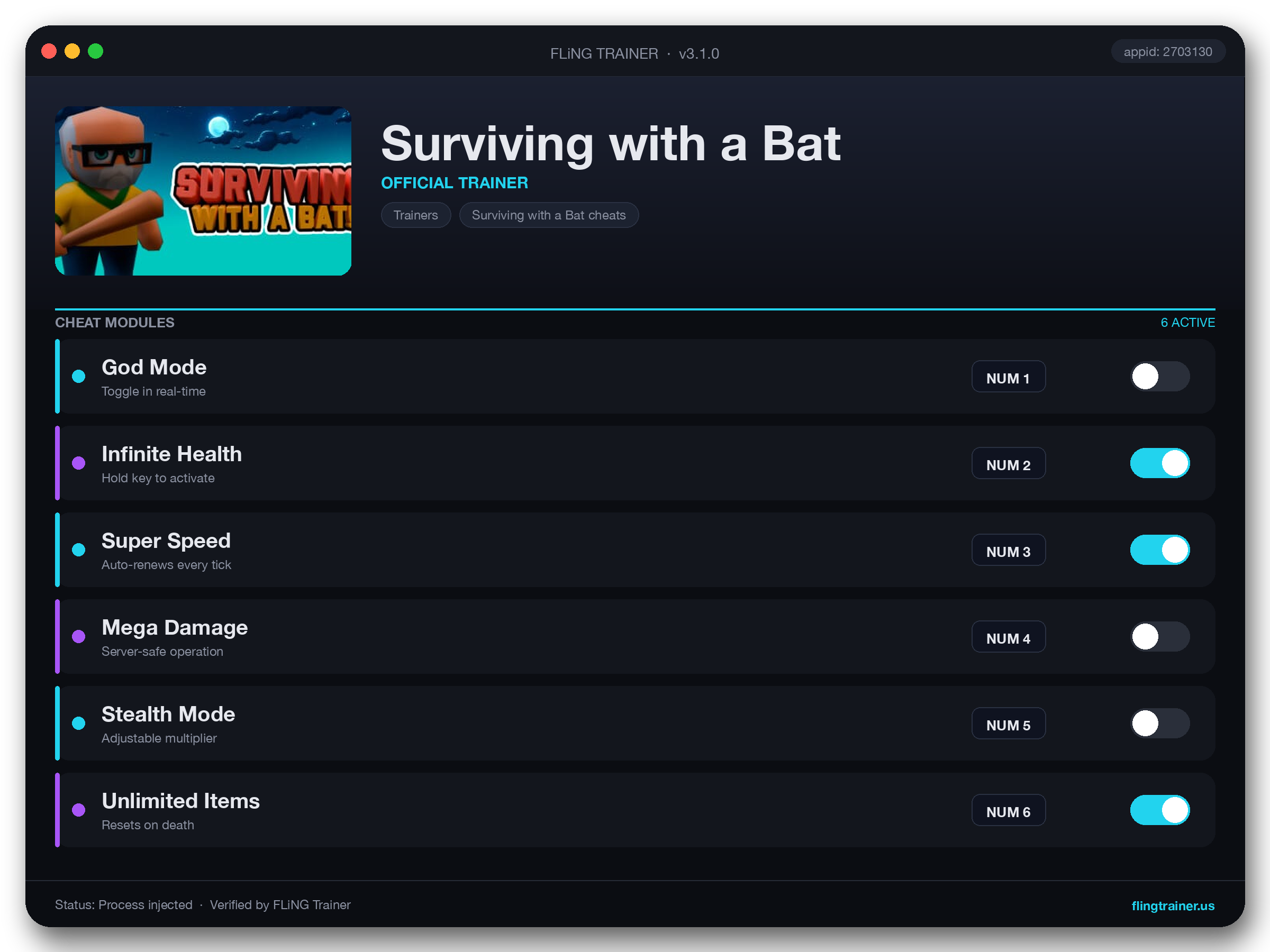 Surviving with a Bat Trainer interface