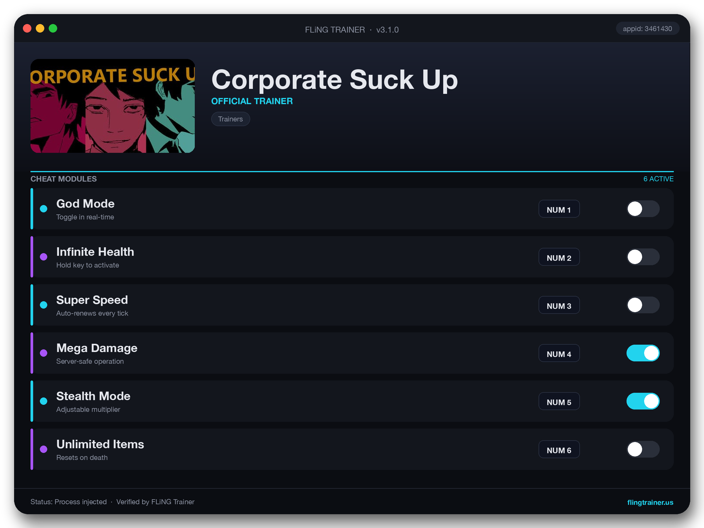 Corporate Suck Up Trainer interface