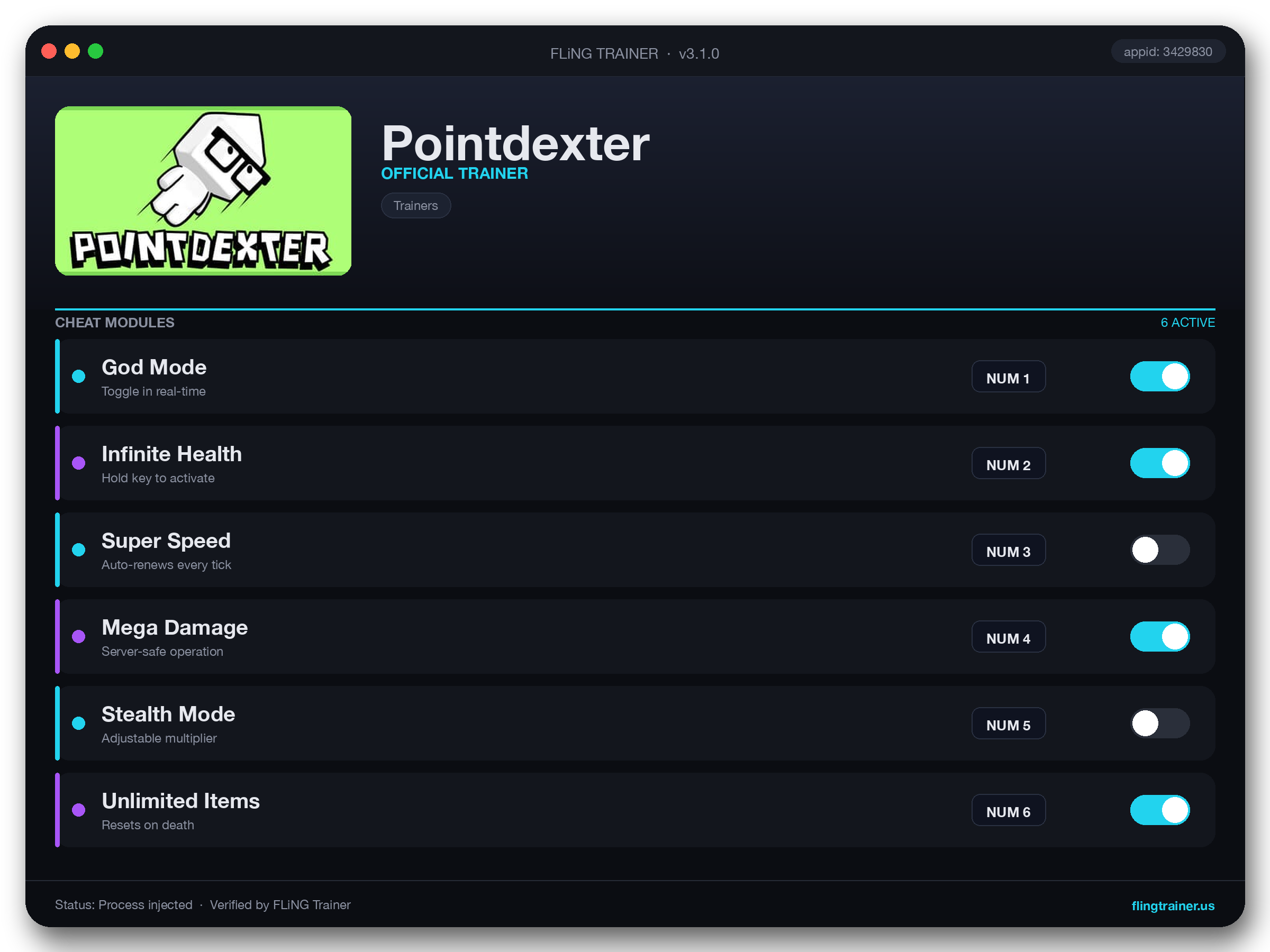 Pointdexter Trainer interface