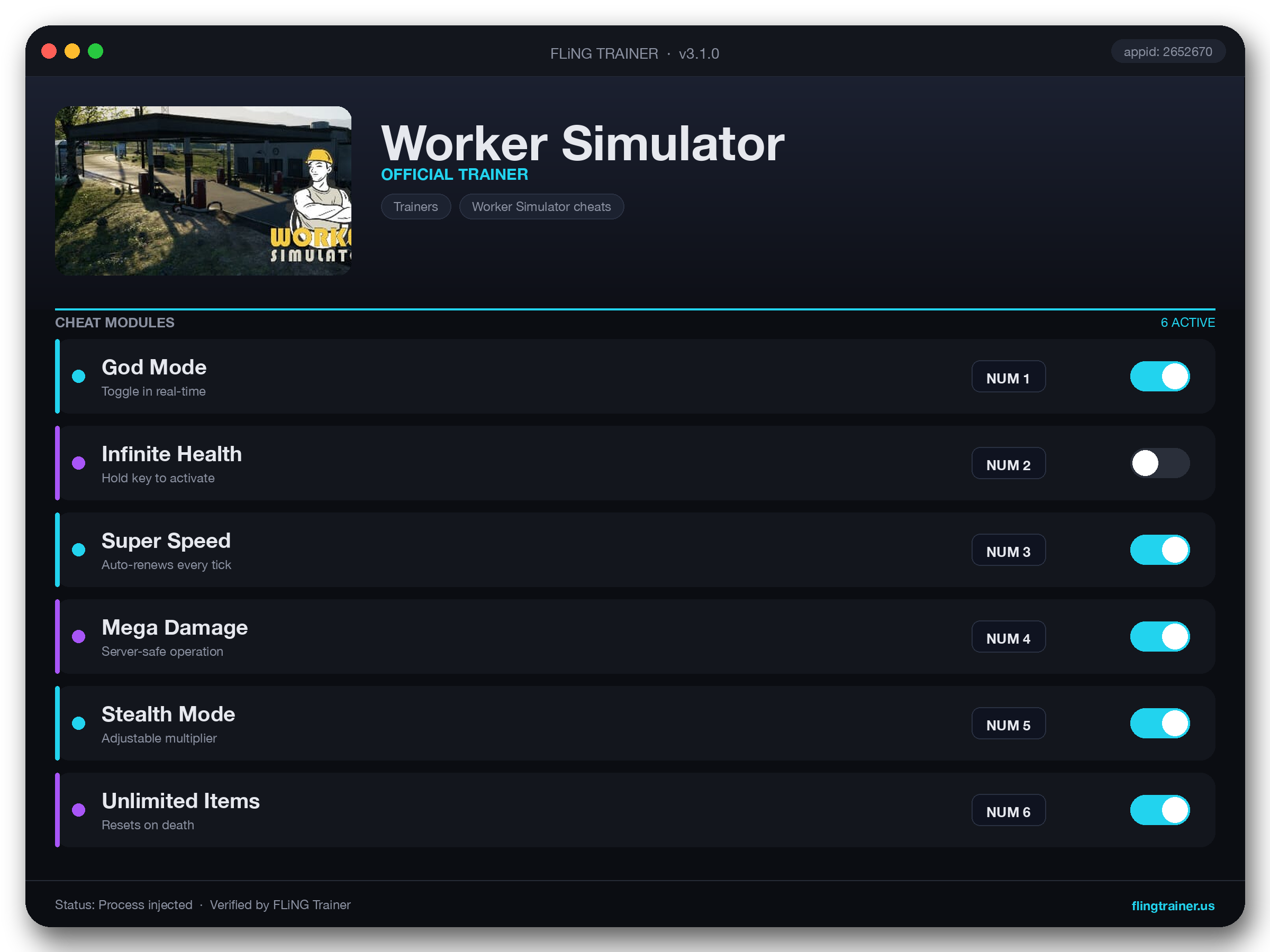 Worker Simulator Trainer interface