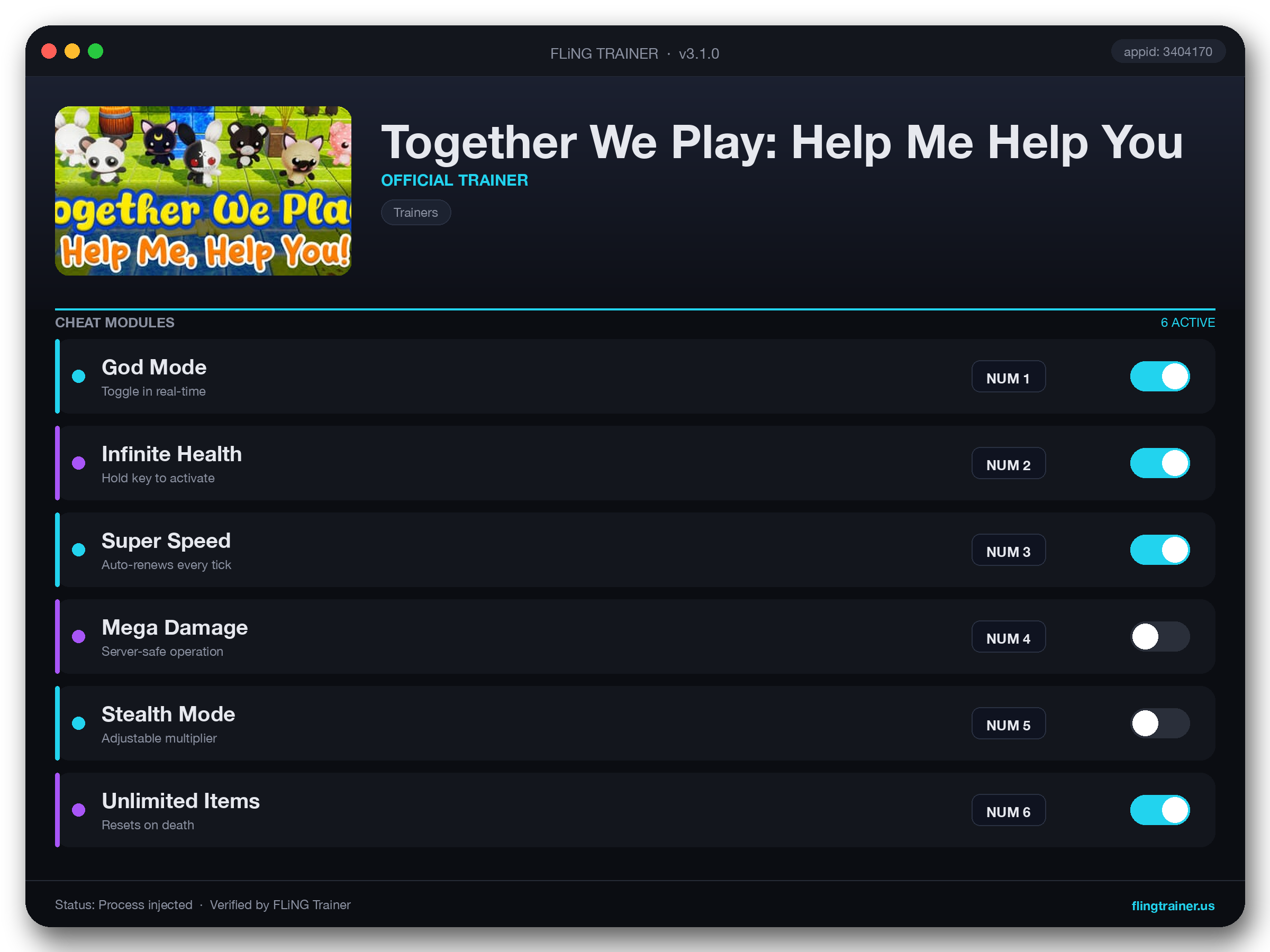 Together We Play: Help Me Help You Trainer interface