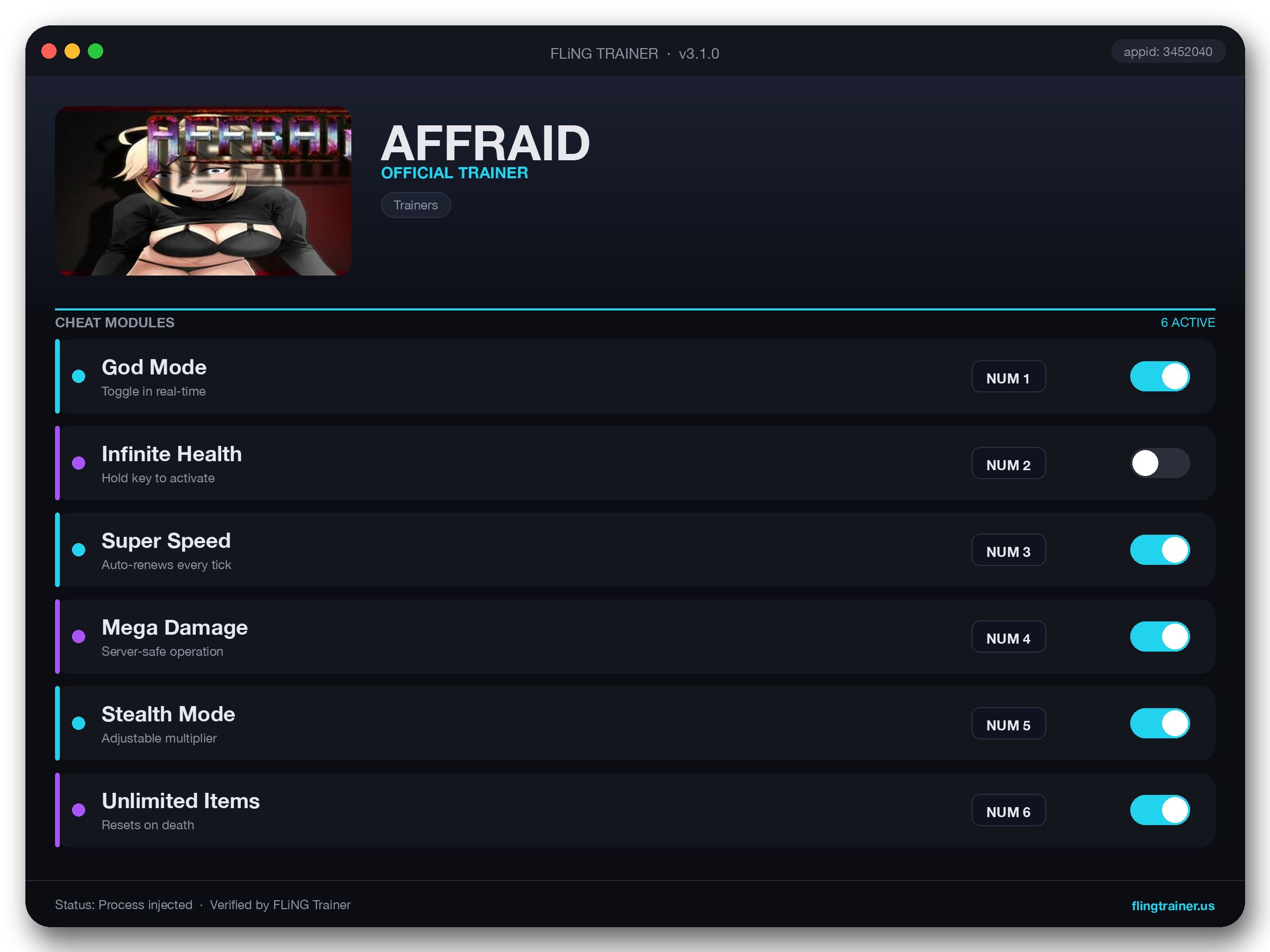 AFFRAID Trainer interface