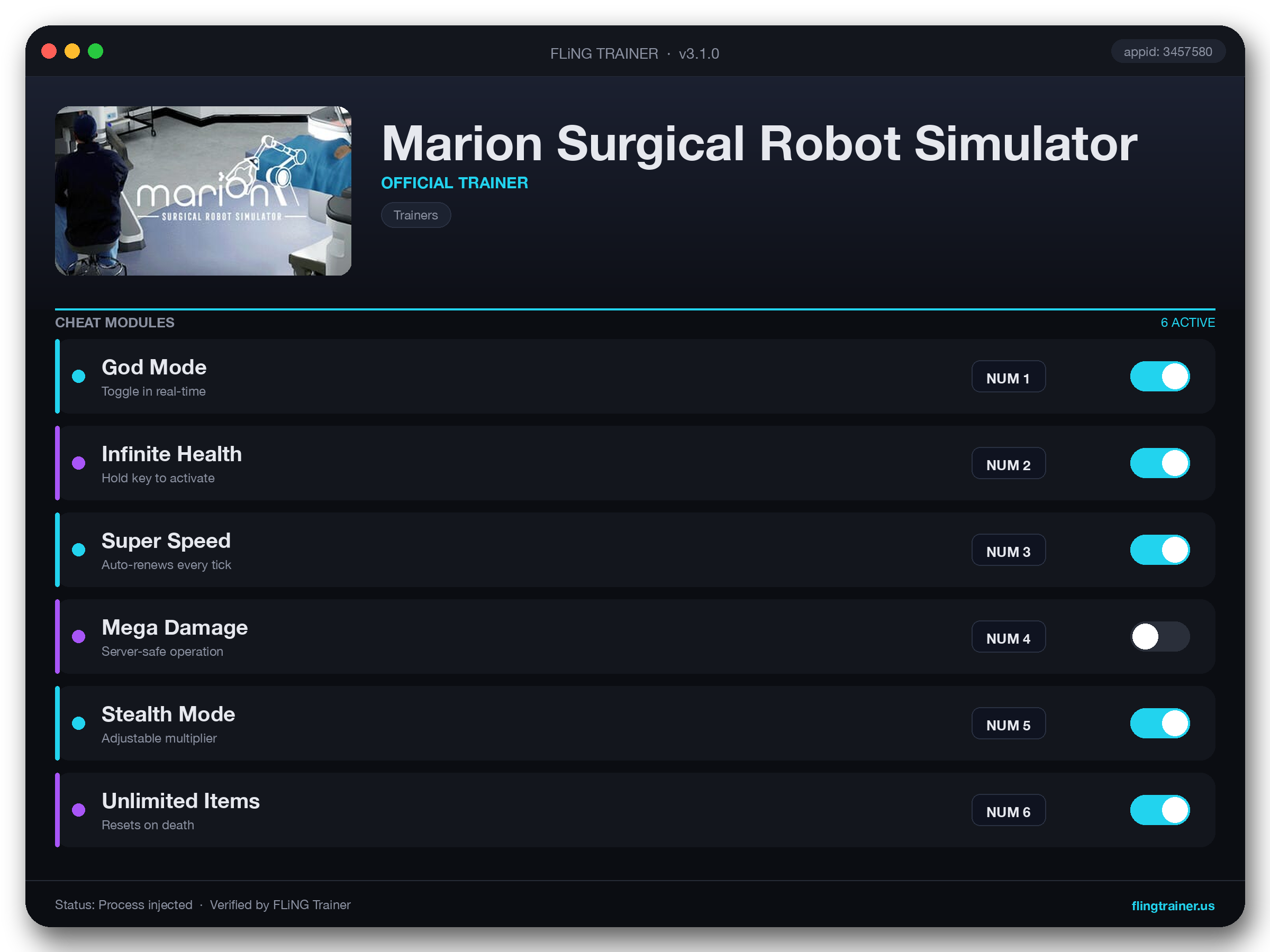 Marion Surgical Robot Simulator Trainer interface