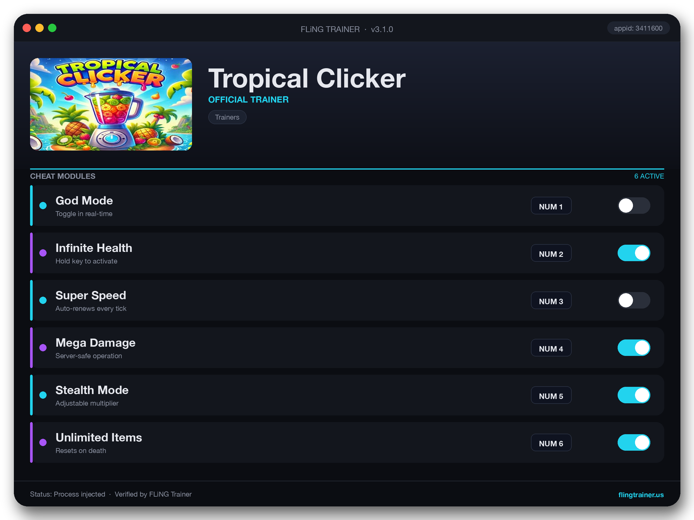 Tropical Clicker Trainer interface