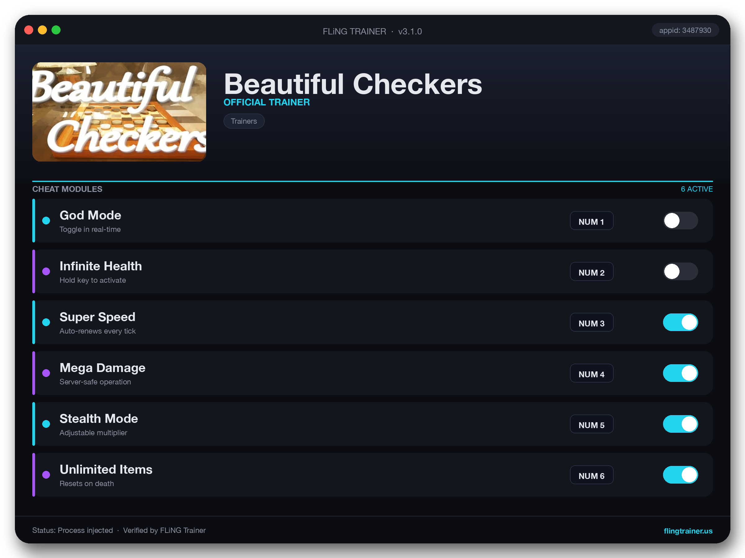 Beautiful Checkers Trainer interface