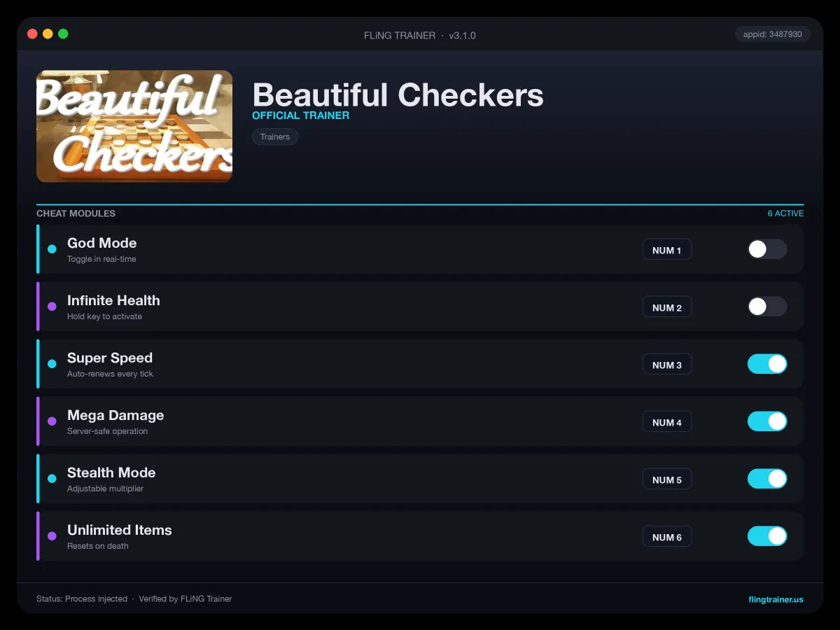 Beautiful Checkers Trainer interface