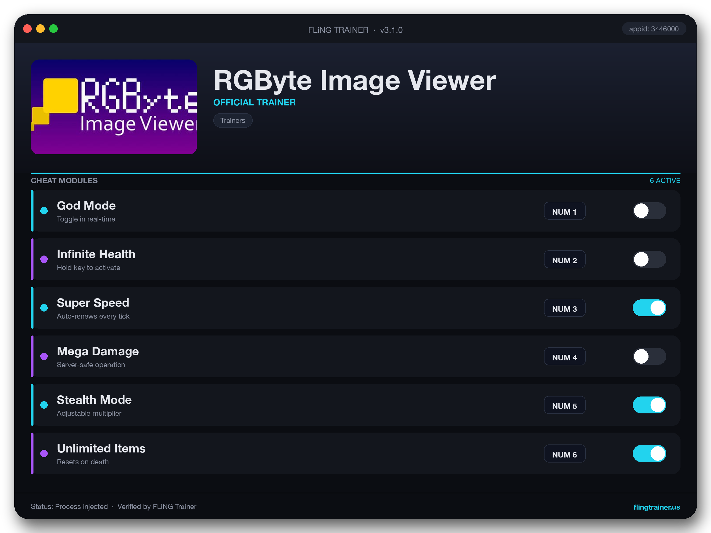 RGByte Image Viewer Trainer interface