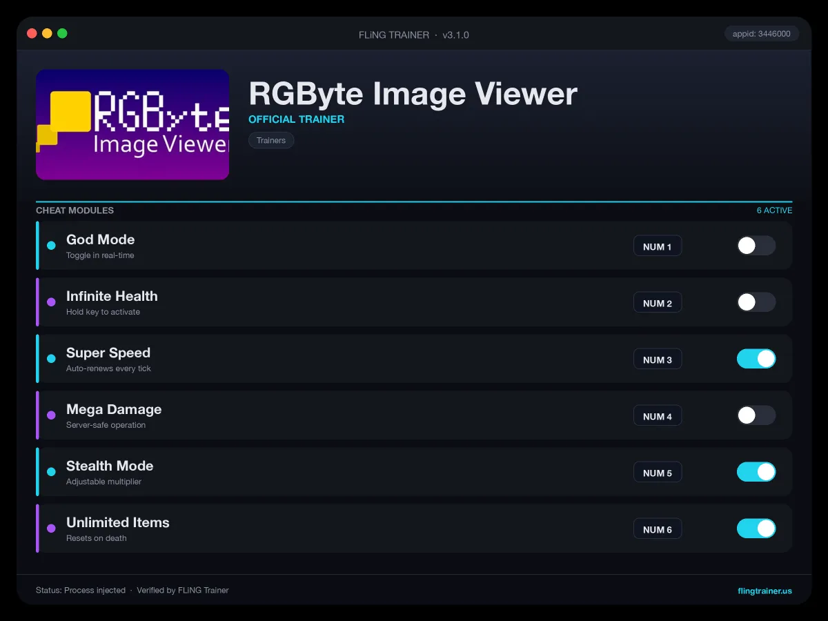 RGByte Image Viewer Trainer interface