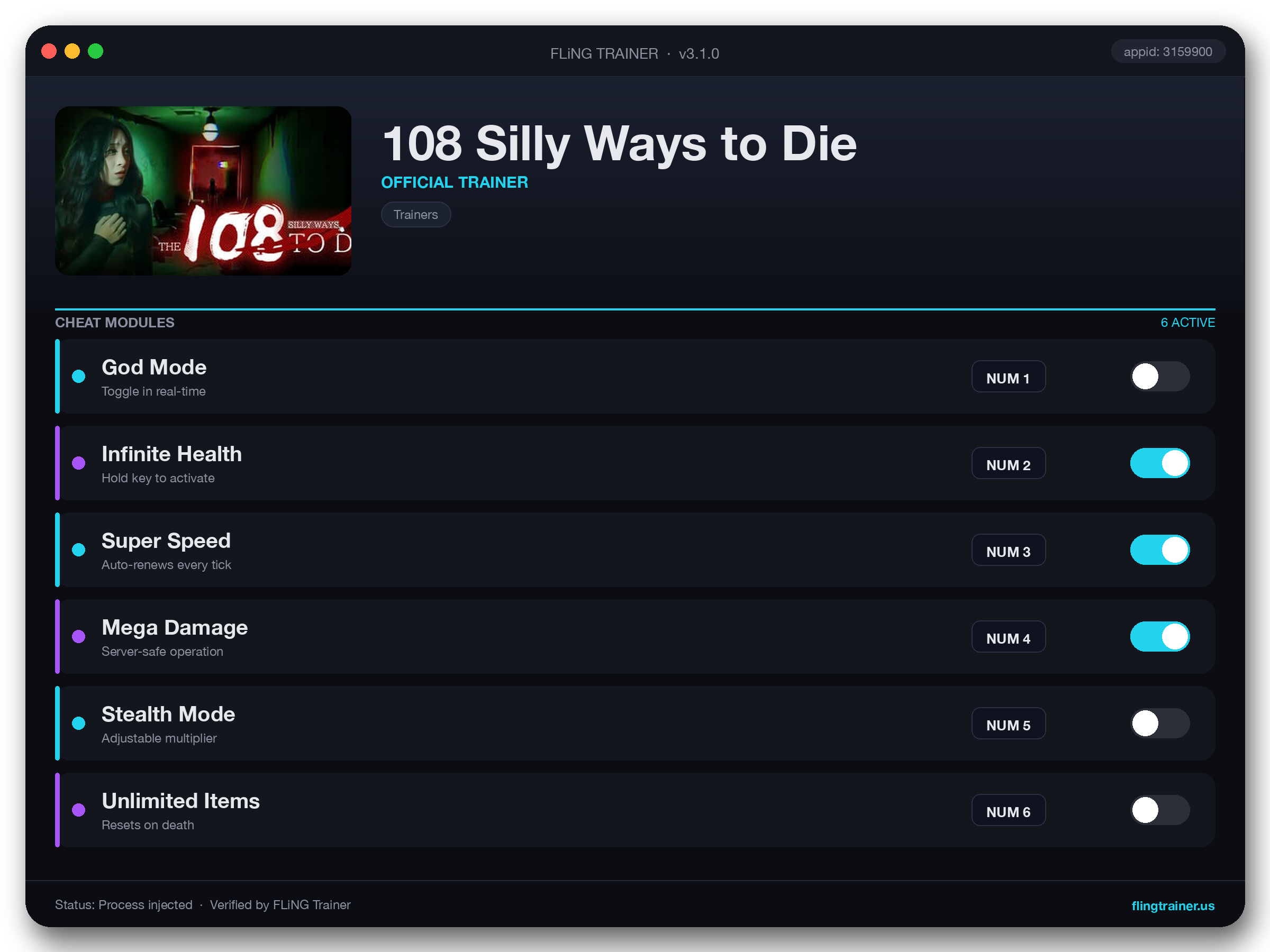 108 Silly Ways to Die Trainer interface