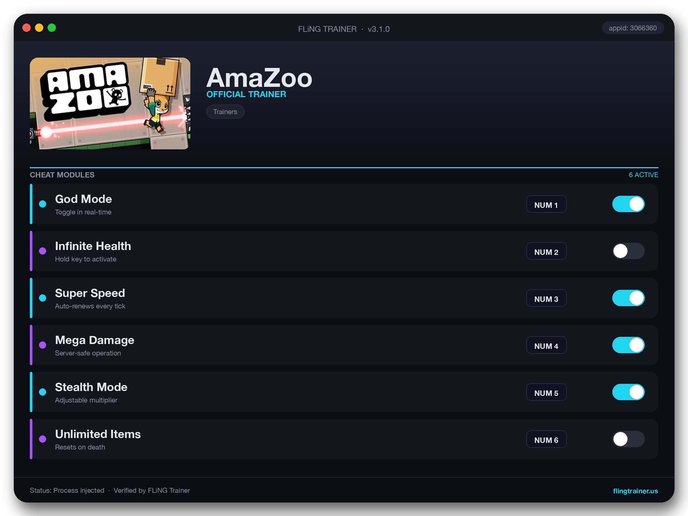 AmaZoo Trainer interface
