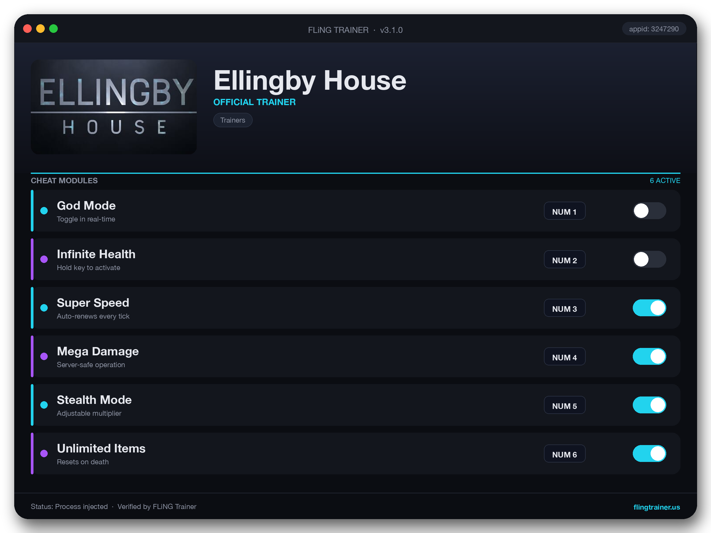 Ellingby House Trainer interface