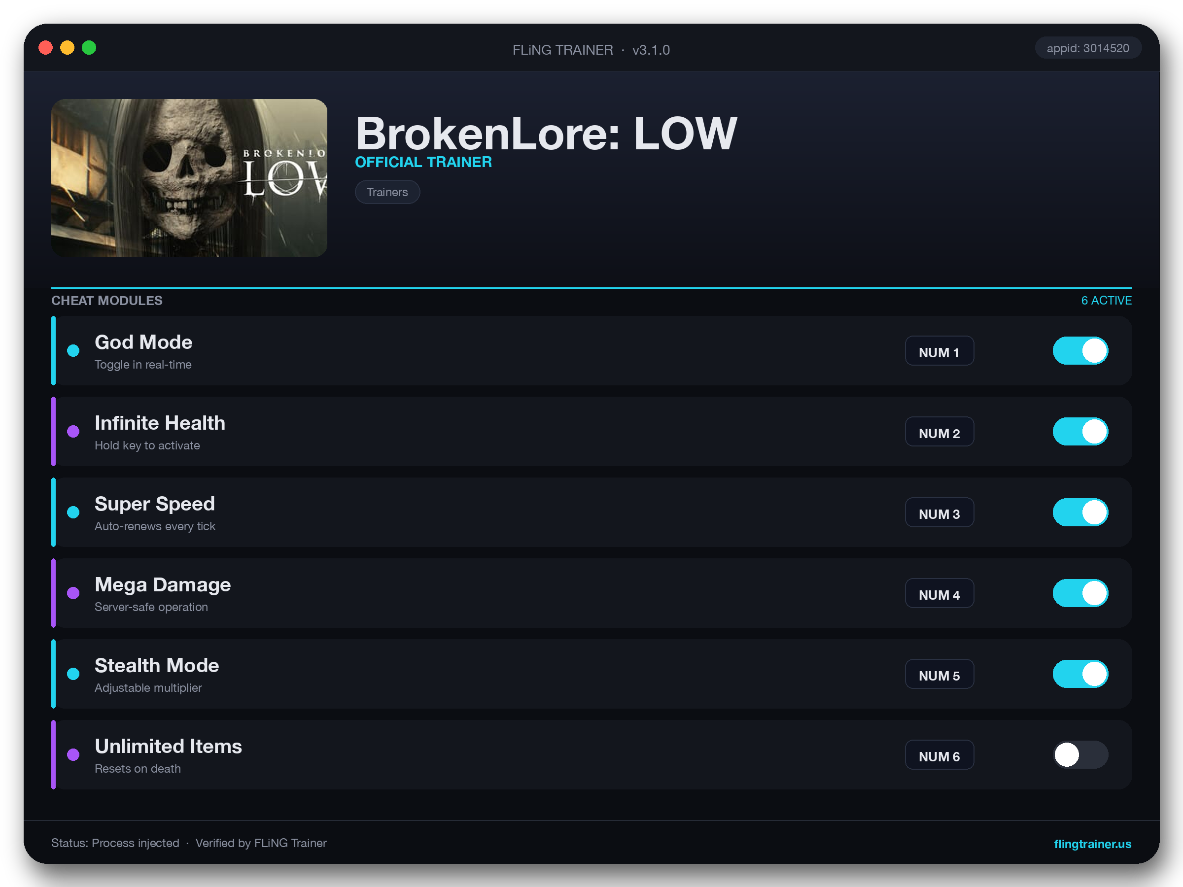 BrokenLore: LOW Trainer interface