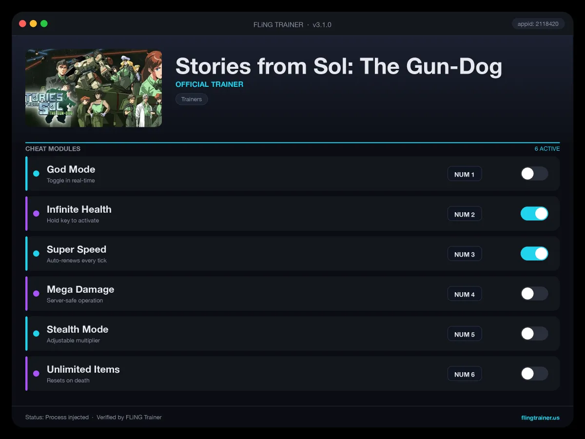 Stories from Sol: The Gun-Dog Trainer interface