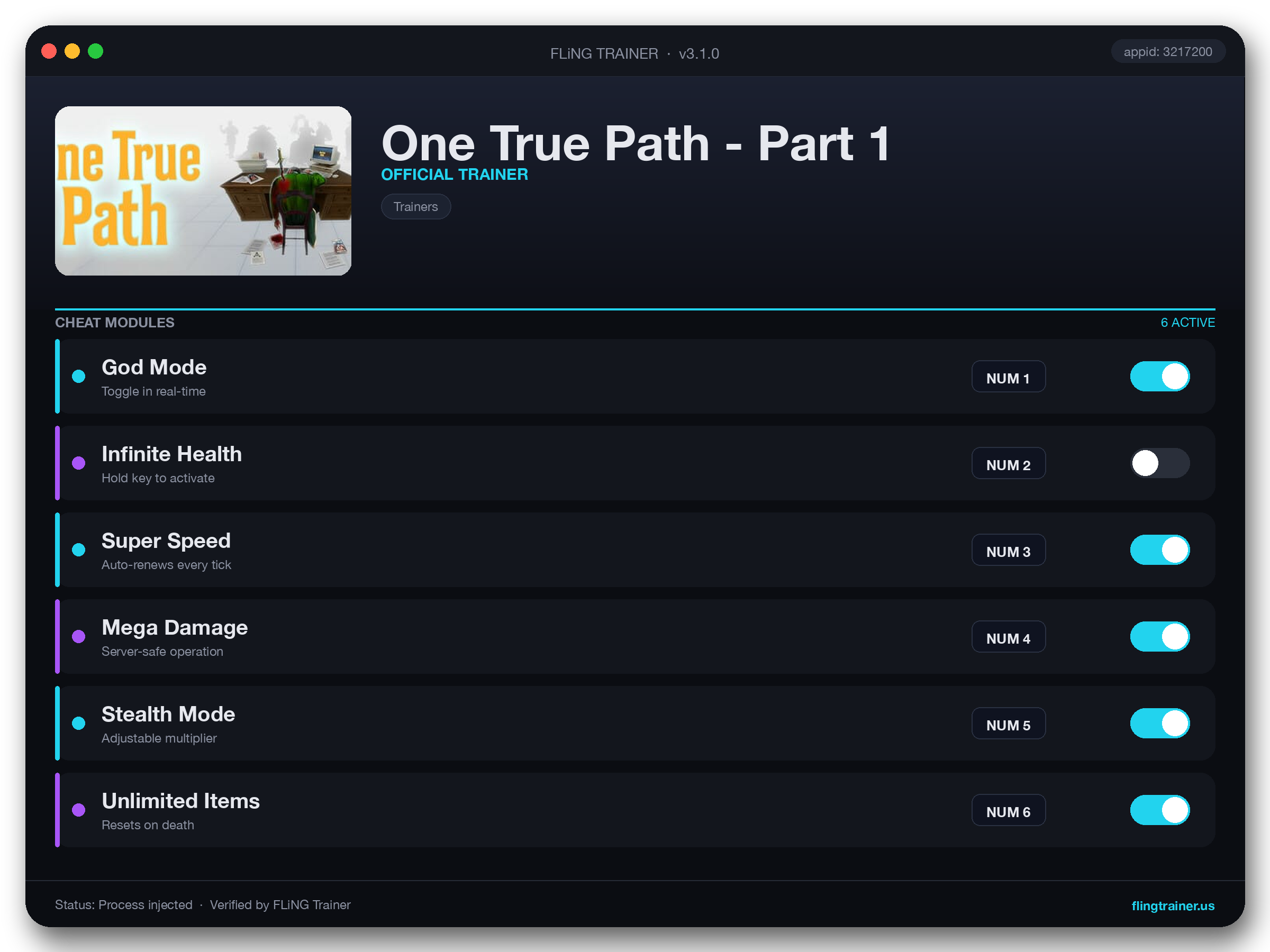 One True Path - Part 1 Trainer interface