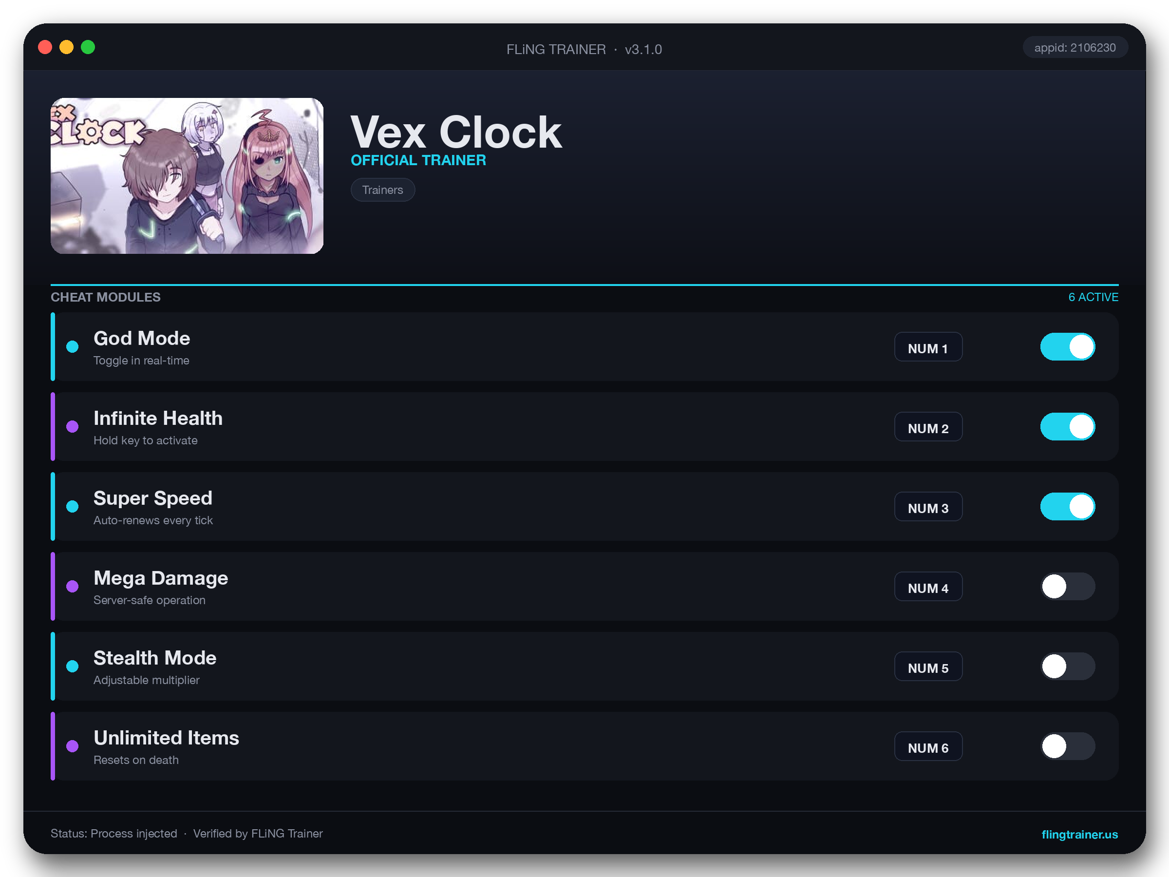 Vex Clock Trainer interface