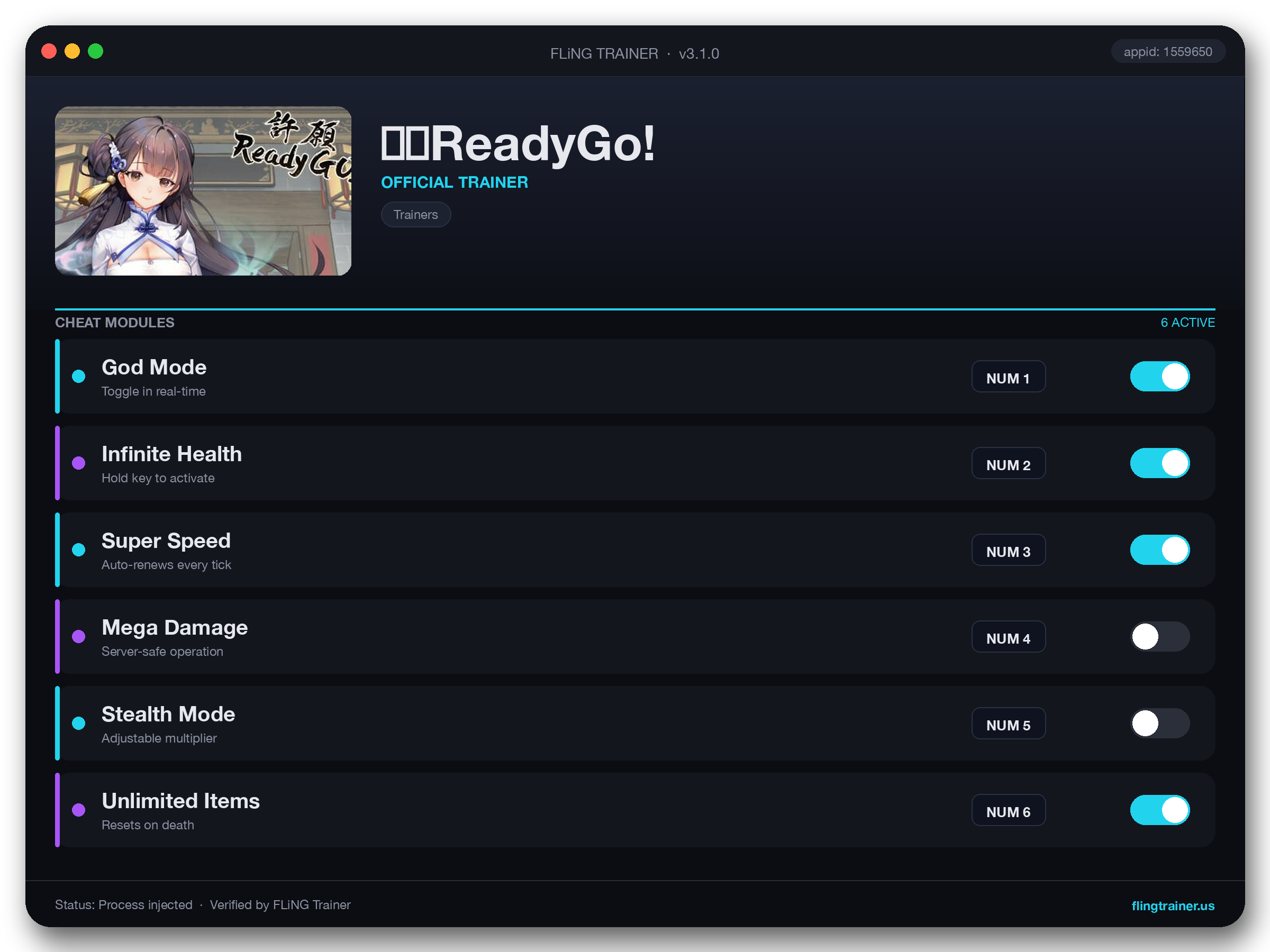 許願ReadyGo! Trainer interface