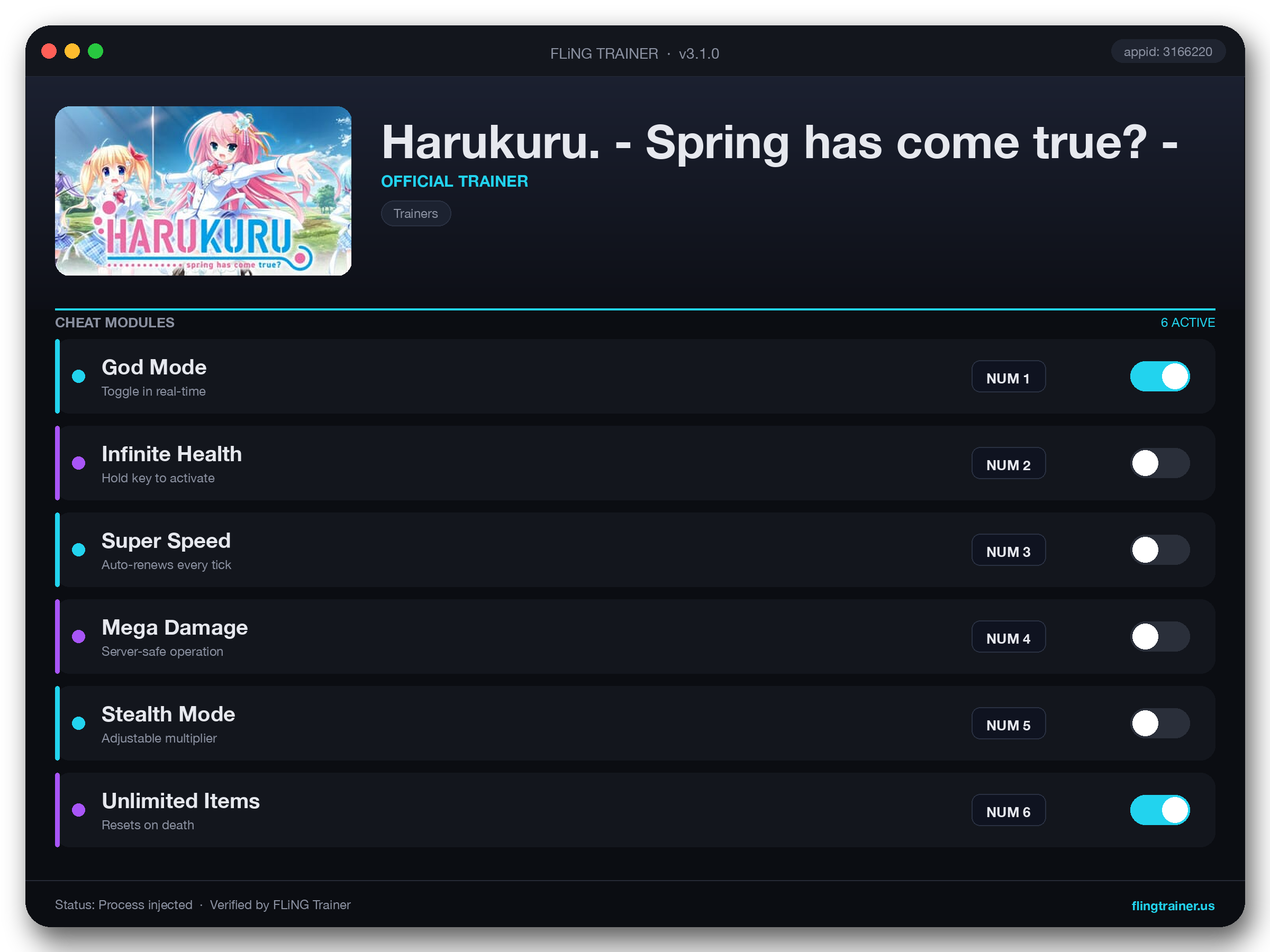 Harukuru. - Spring has come true? - Trainer interface