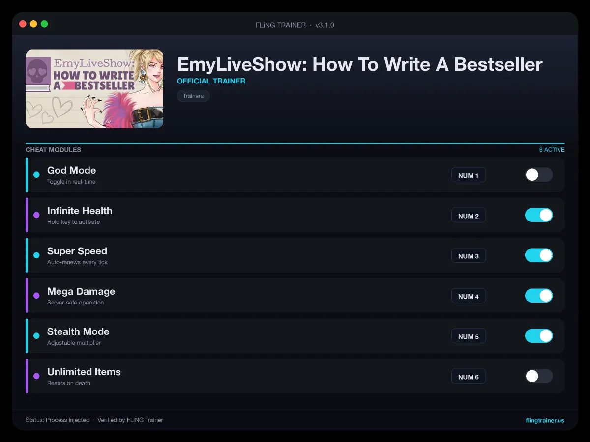 EmyLiveShow: How To Write A Bestseller Trainer interface