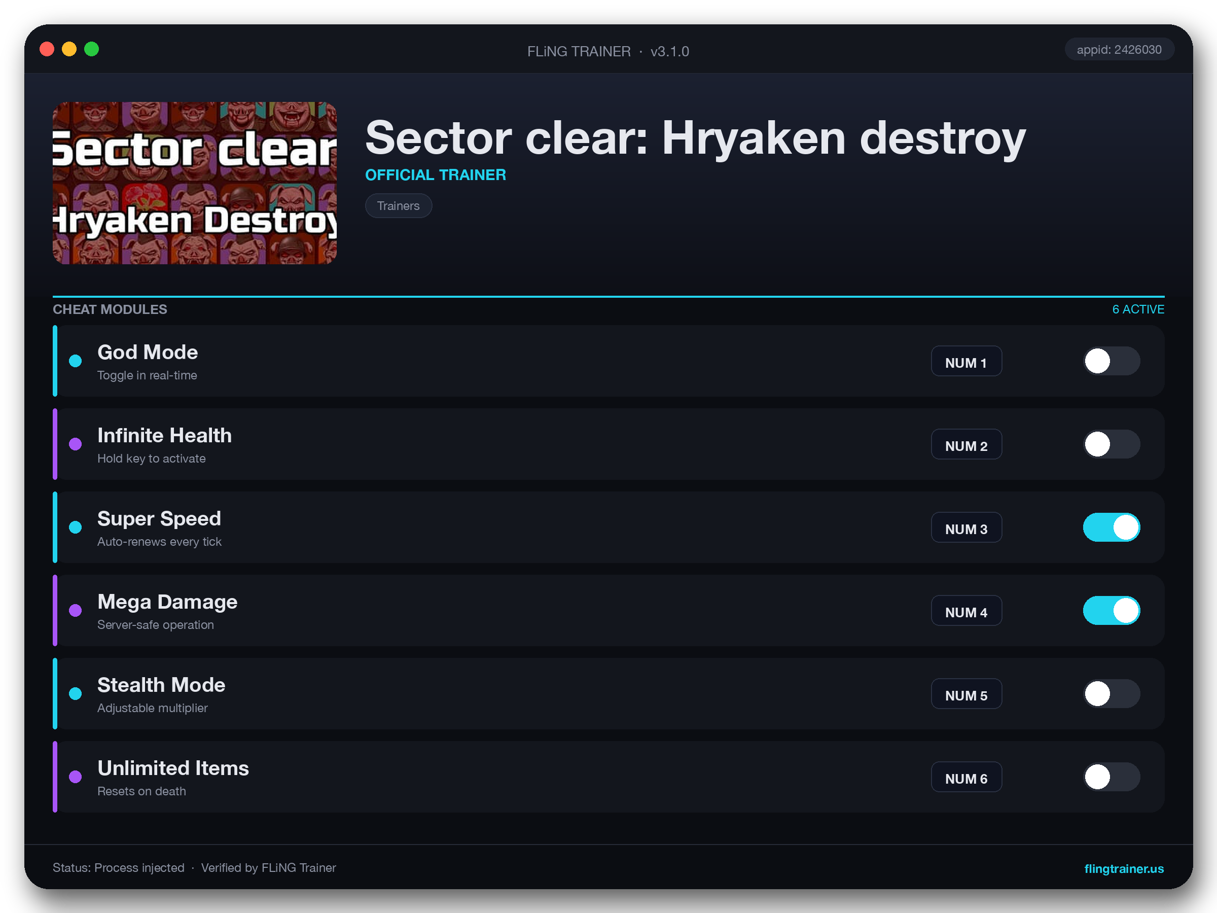 Sector clear: Hryaken destroy Trainer interface