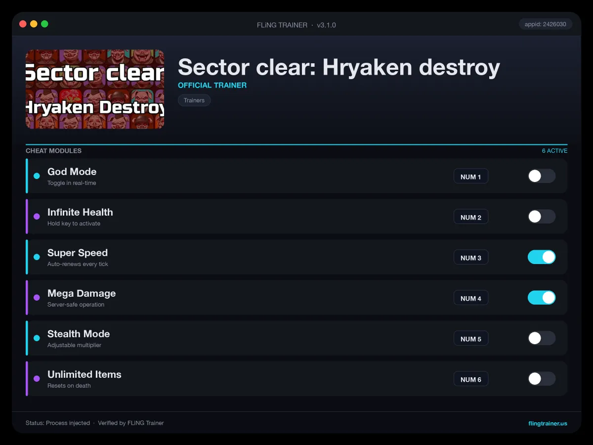 Sector clear: Hryaken destroy Trainer interface