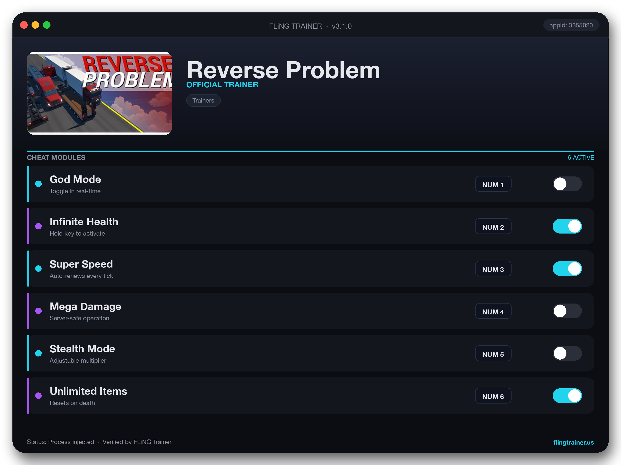 Reverse Problem Trainer interface