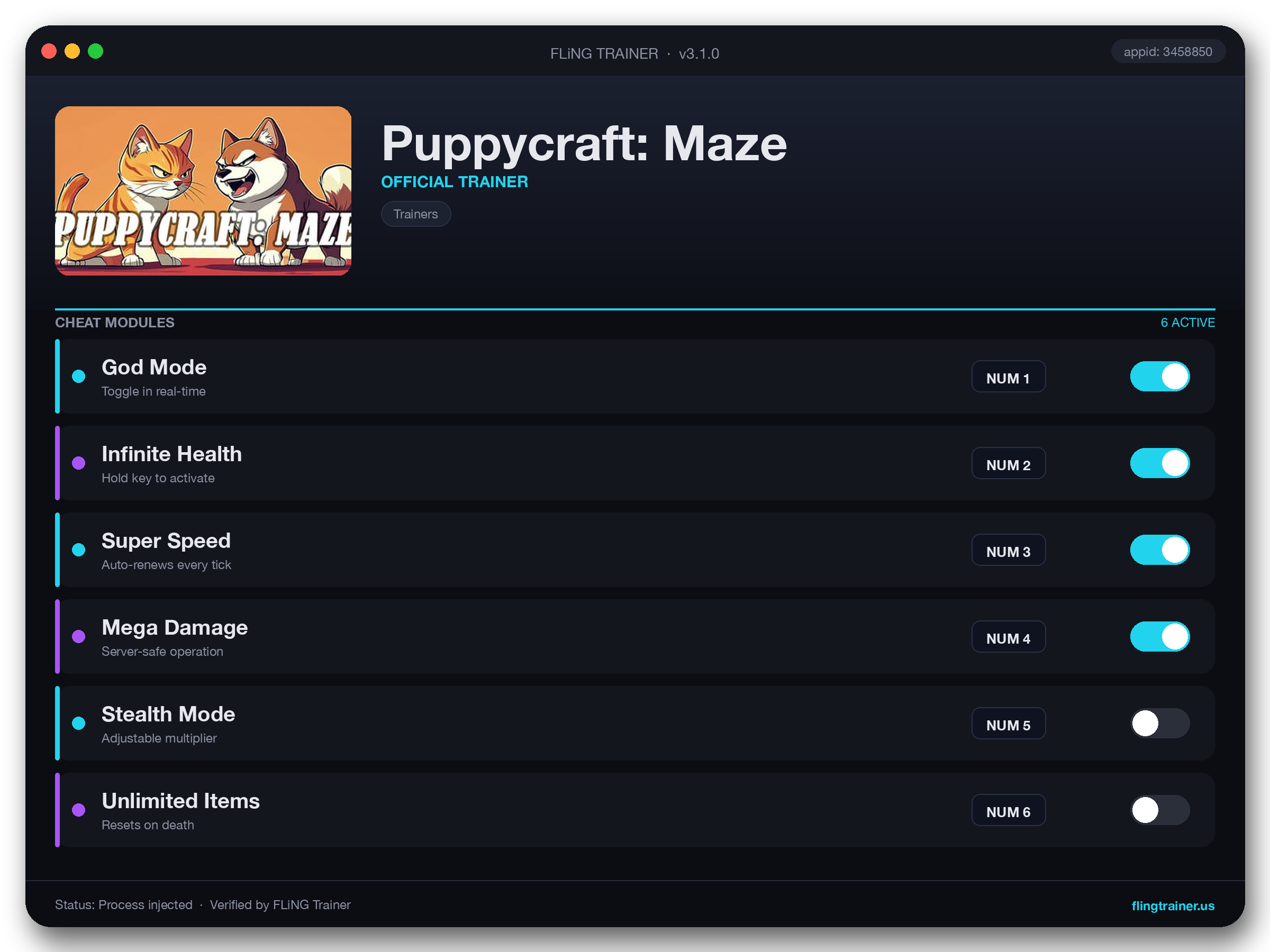 Puppycraft: Maze Trainer interface