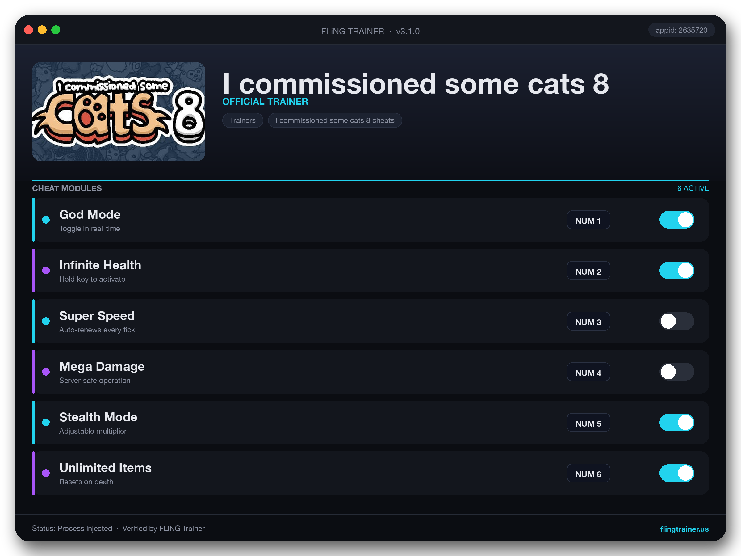 I commissioned some cats 8 Trainer interface