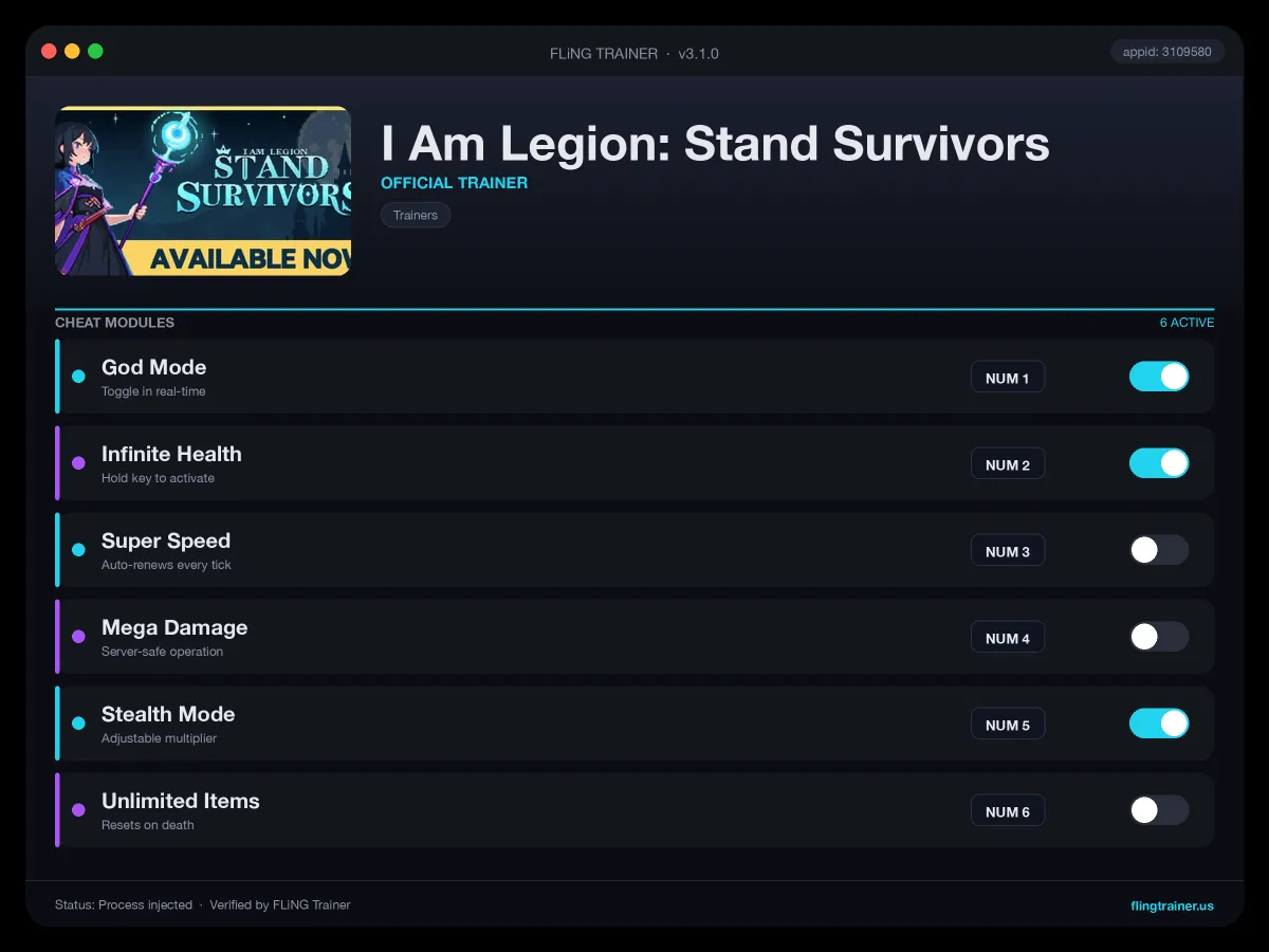 I Am Legion: Stand Survivors Trainer interface
