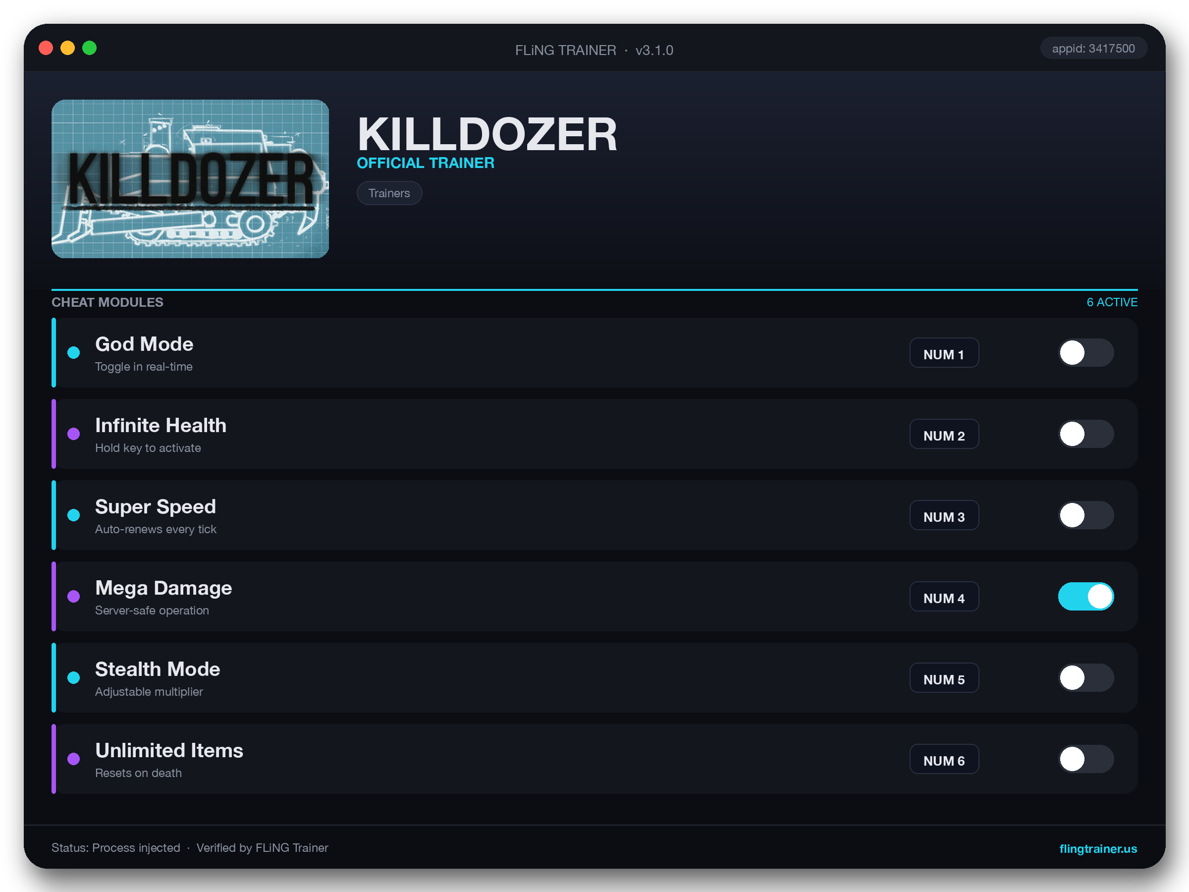 KILLDOZER Trainer interface